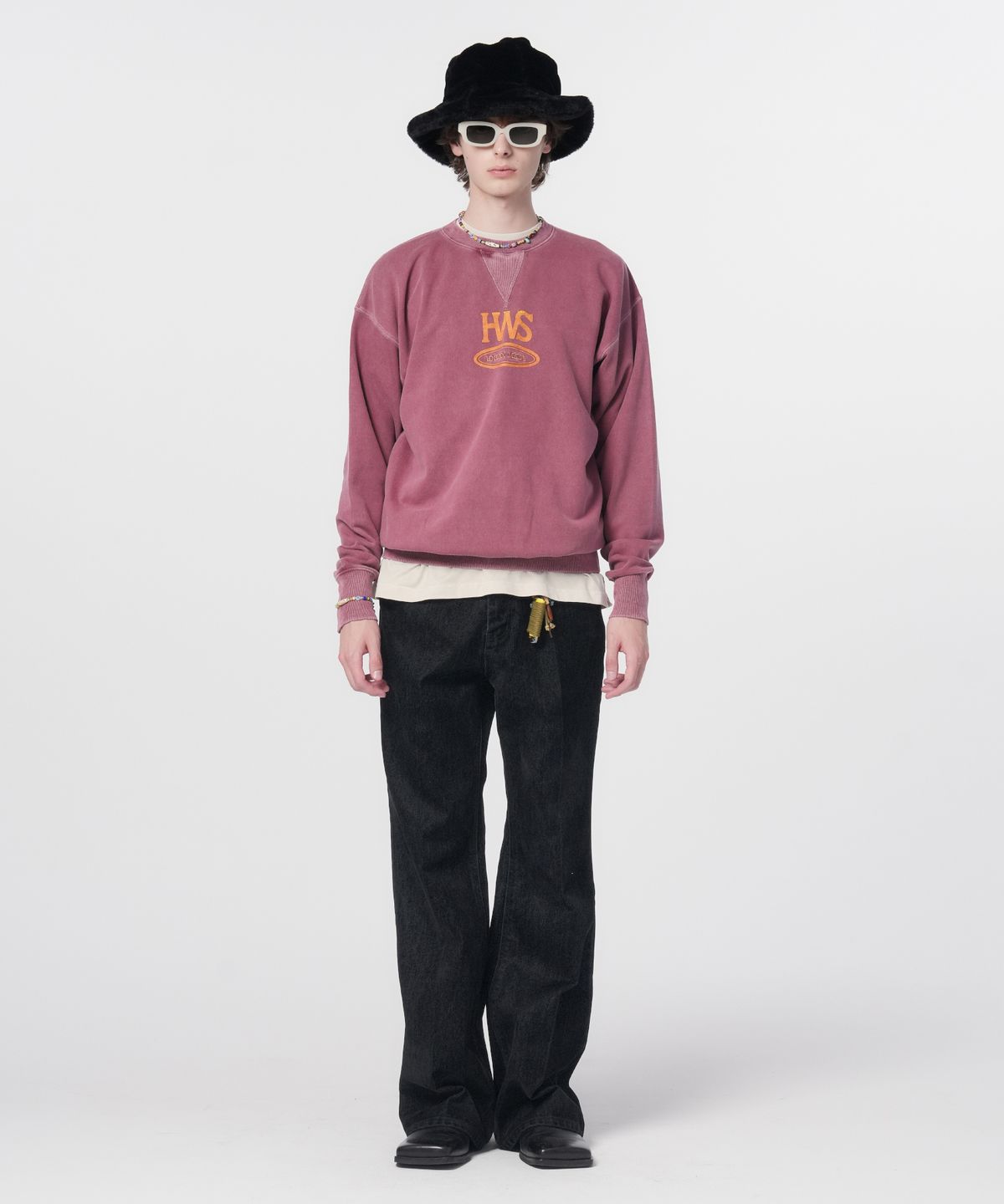 홍우성(HONGWOOSUNG) Velvet Denim Bootcut_Black