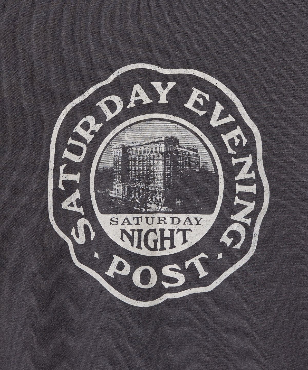 더 새터데이 이브닝 포스트(THE SATURDAY EVENING POST) Building Graphic Sweat Shirt_Charcoal