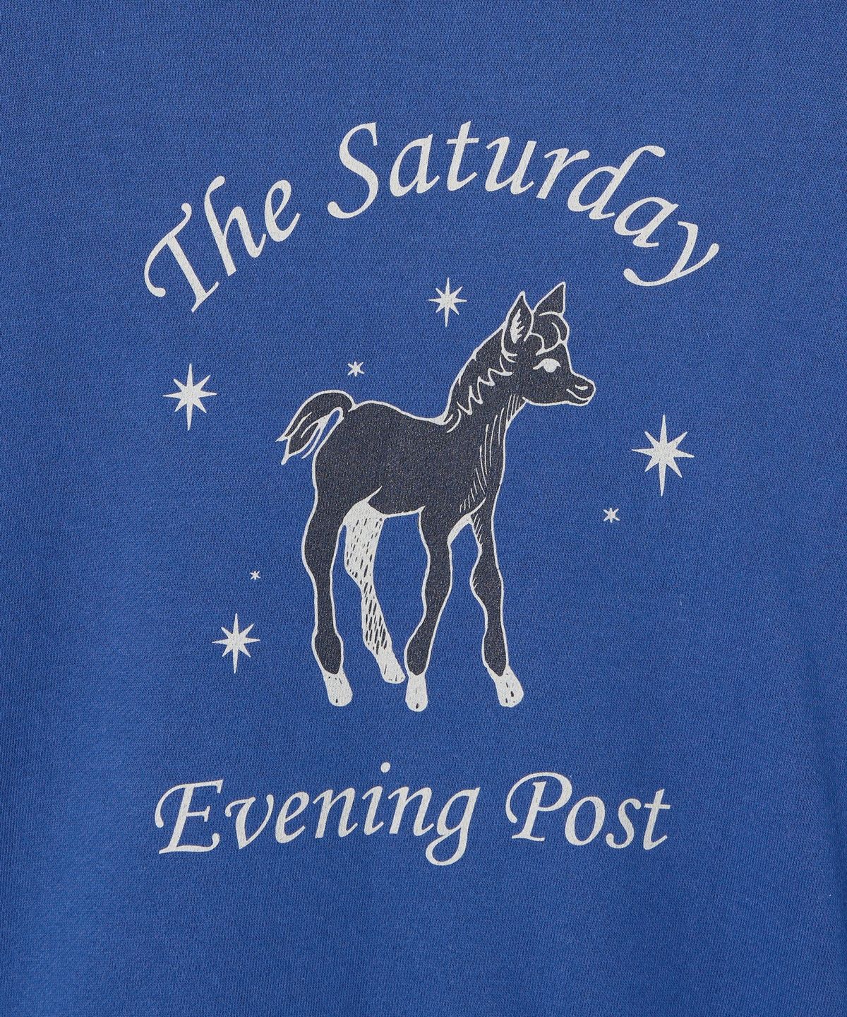 더 새터데이 이브닝 포스트(THE SATURDAY EVENING POST) Mini Horse Graphic Sweat Shirt_Blue