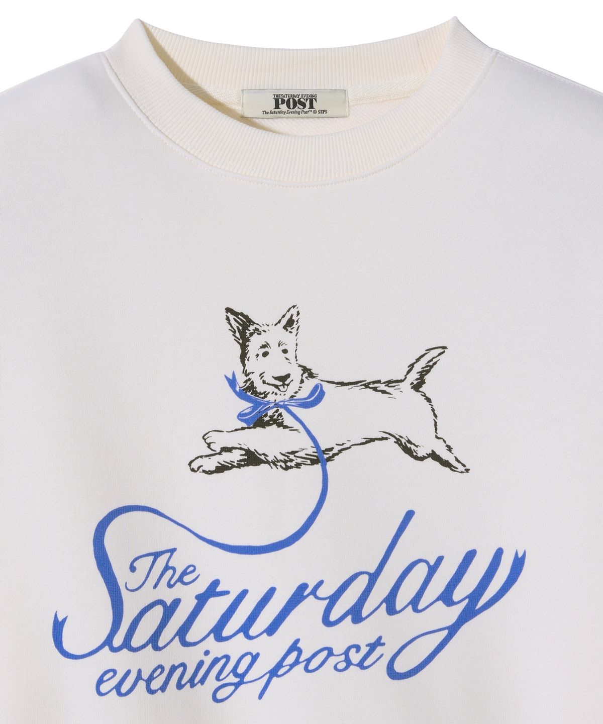 더 새터데이 이브닝 포스트(THE SATURDAY EVENING POST) Ribbon Puppy Graphic Sweat Shirt_Cream