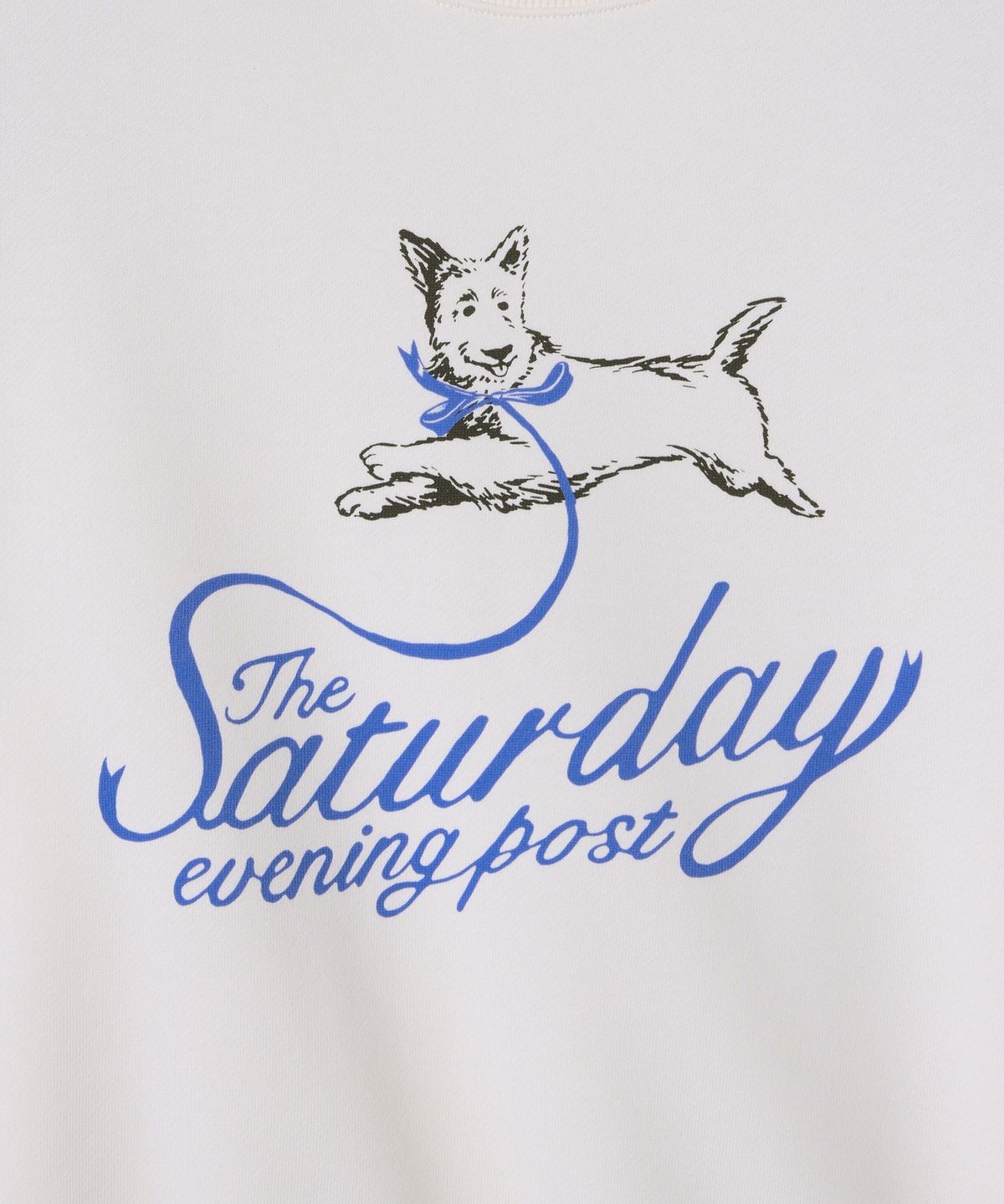 더 새터데이 이브닝 포스트(THE SATURDAY EVENING POST) Ribbon Puppy Graphic Sweat Shirt_Cream