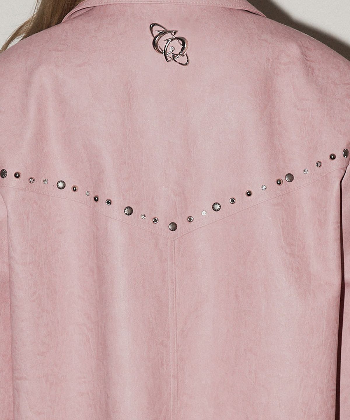 체리퀴리(CHERRYQUIRI) stud leather jacket - pink