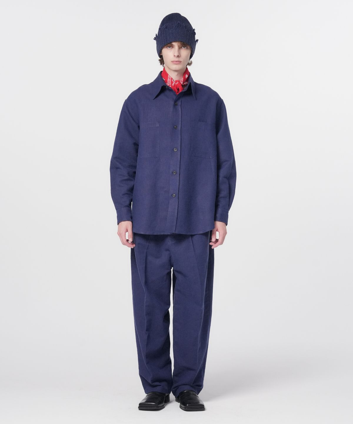 홍우성(HONGWOOSUNG) Spade Wide Work Pants_Blue