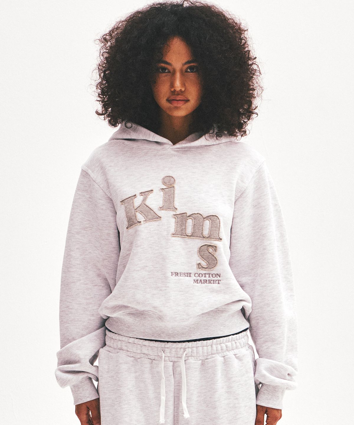 킴스 프레시 코튼 마켓(KIMS FRESH COTTON MARKET) Messy Terry App Hoodie Grey