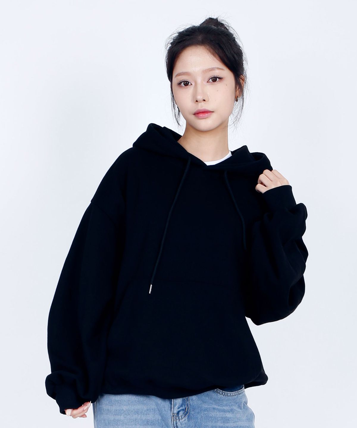 텐블레이드(TENBLADE) 미니멀 오버핏 기모 후드티 남녀공용 (6컬러)