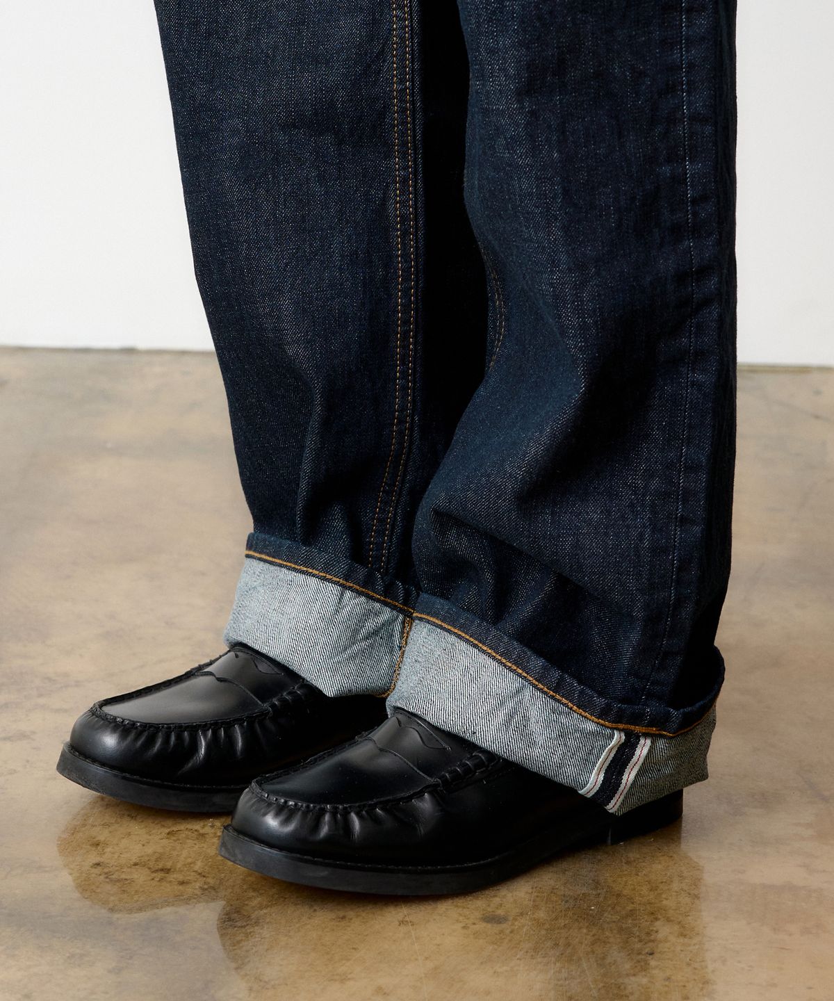 덴메이드(DENMADE) (WOMEN) DEN0961 Selvedge Wide Fit (Deep Indigo)