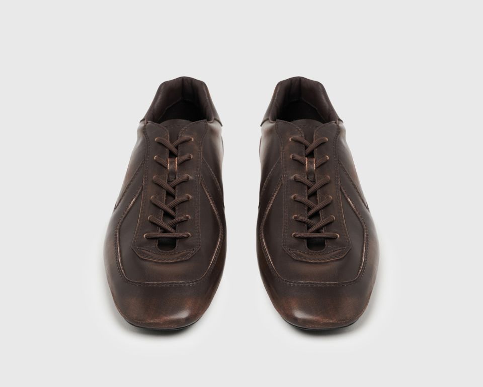 MUSINSA | LOSTGARDEN UNIFORM Driving Sneakers Vintage Brown