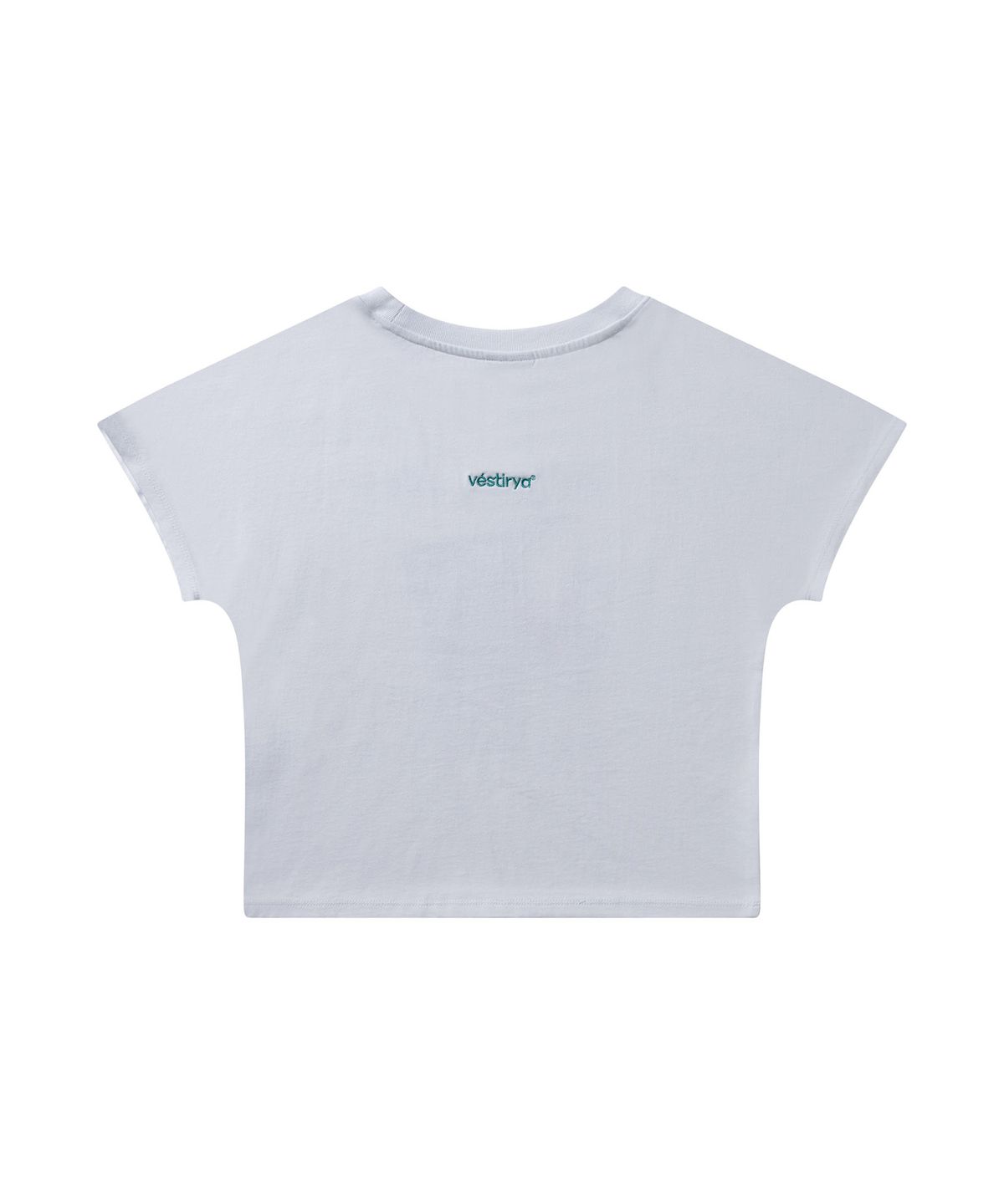 베스티리아(VESTIRYA) Lazy kitty Crop T-shirts White