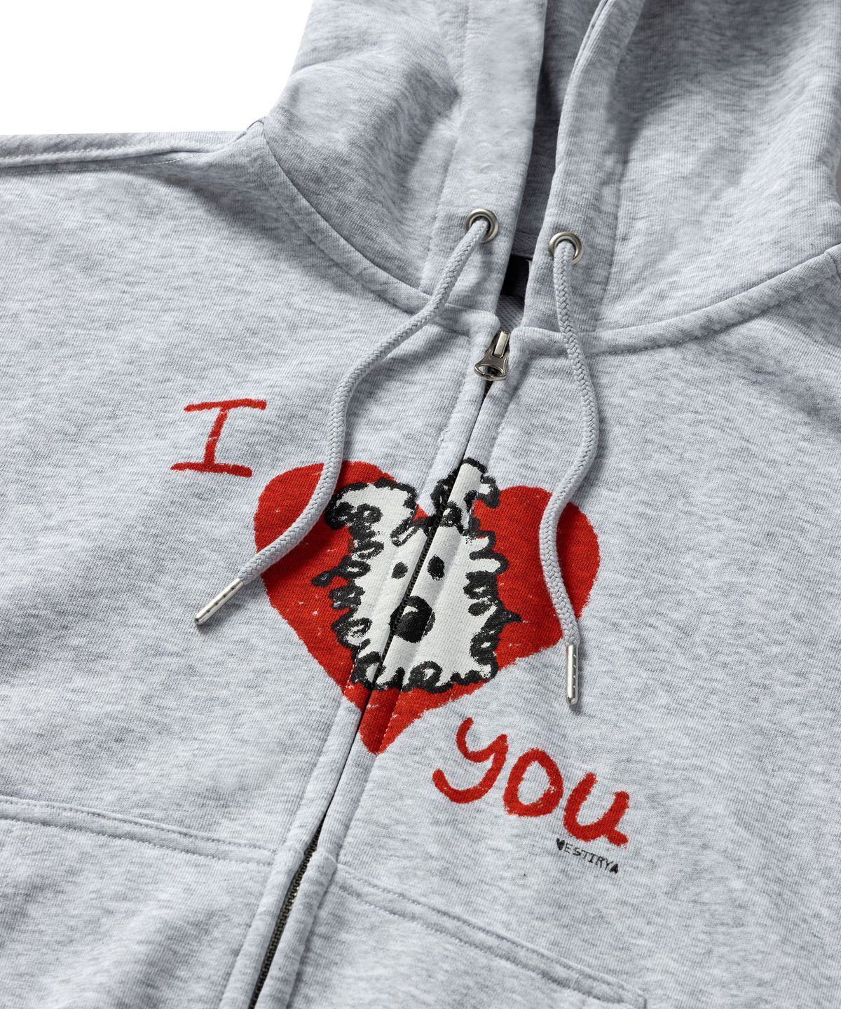 베스티리아(VESTIRYA) Puppy Valentine Zip-up Light Gray