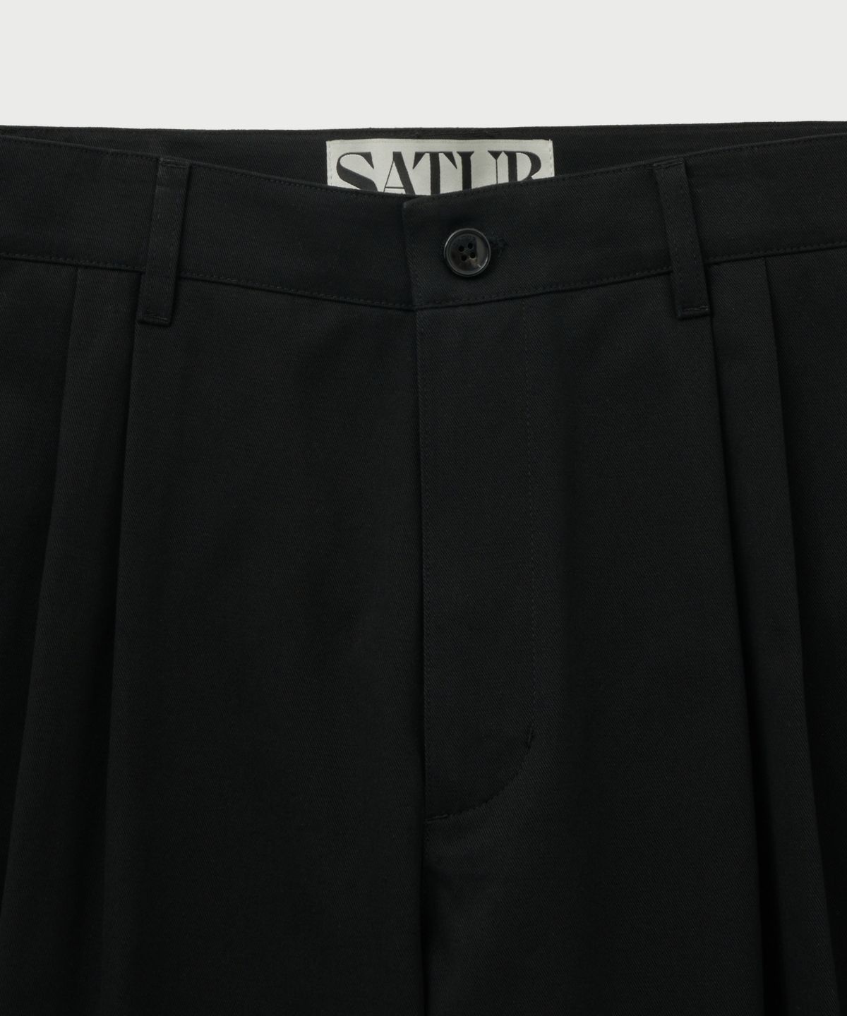 세터(SATUR) 릴렉스드 코튼 치노 팬츠 블랙