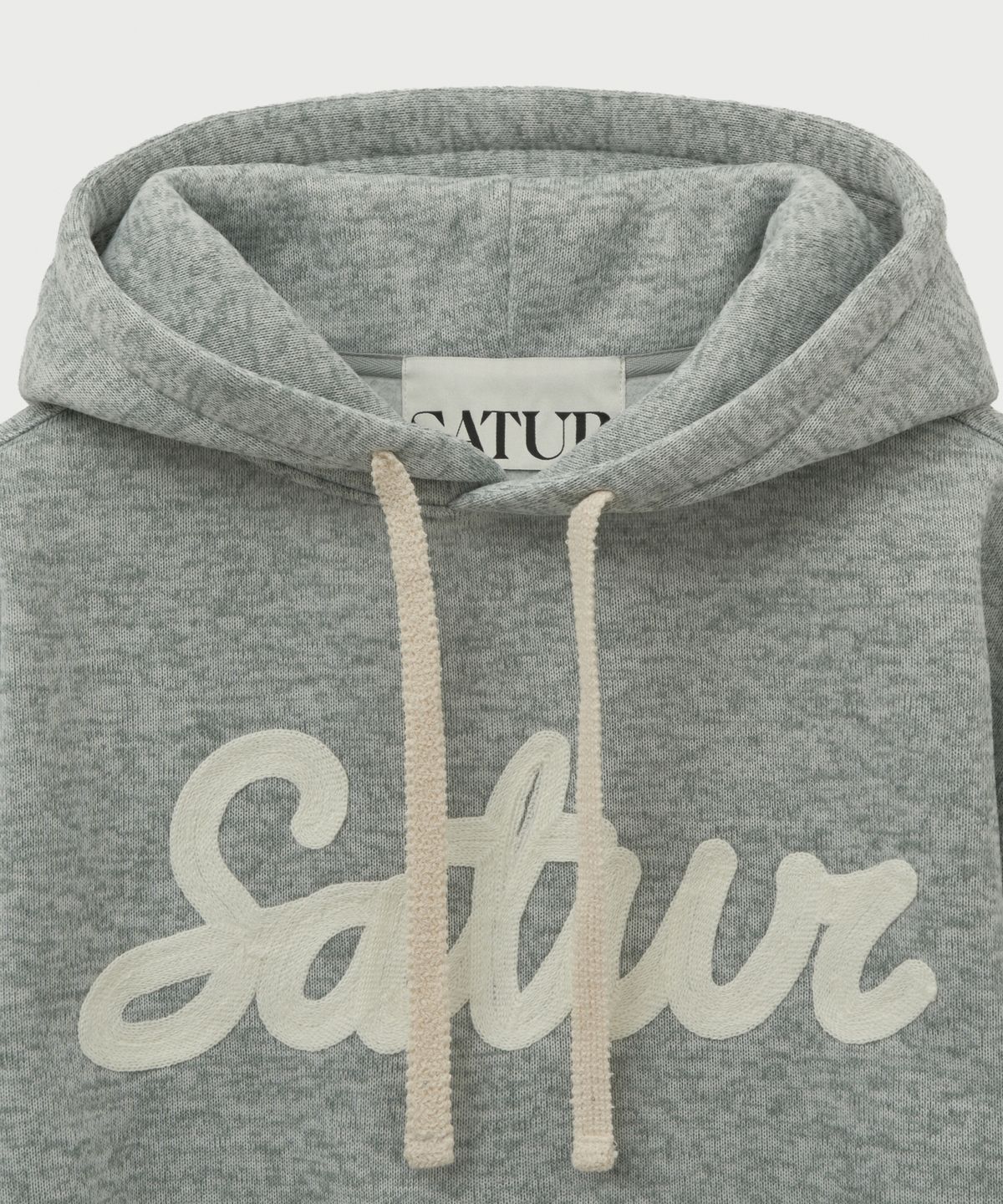 세터(SATUR) 루고 헤더 테리 후드 티셔츠 세이지 그린