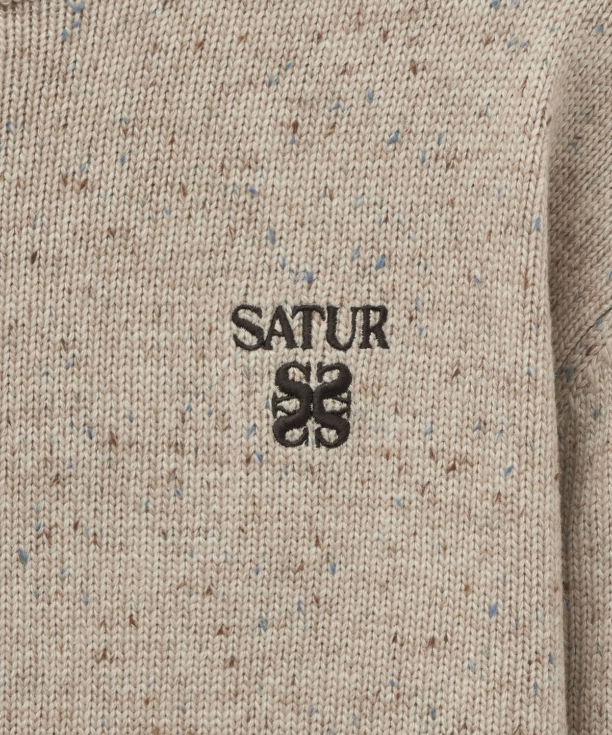 세터(SATUR) (W) 클래식 터틀넥 믹스 니트 오트밀