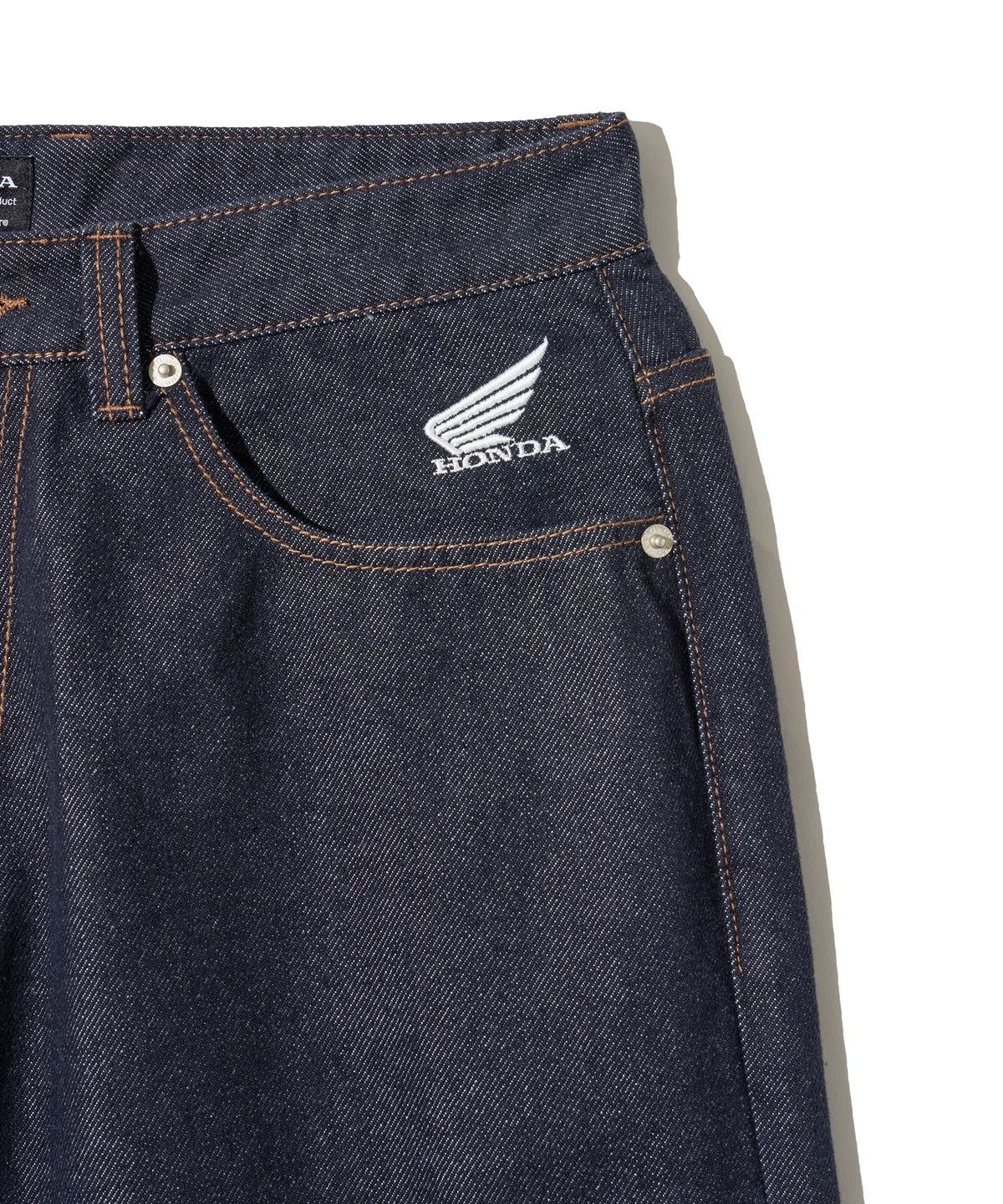 핍스 모터사이클(PHYPS MOTORCYCLE) Wing Logo Denim Pants Dark Navy