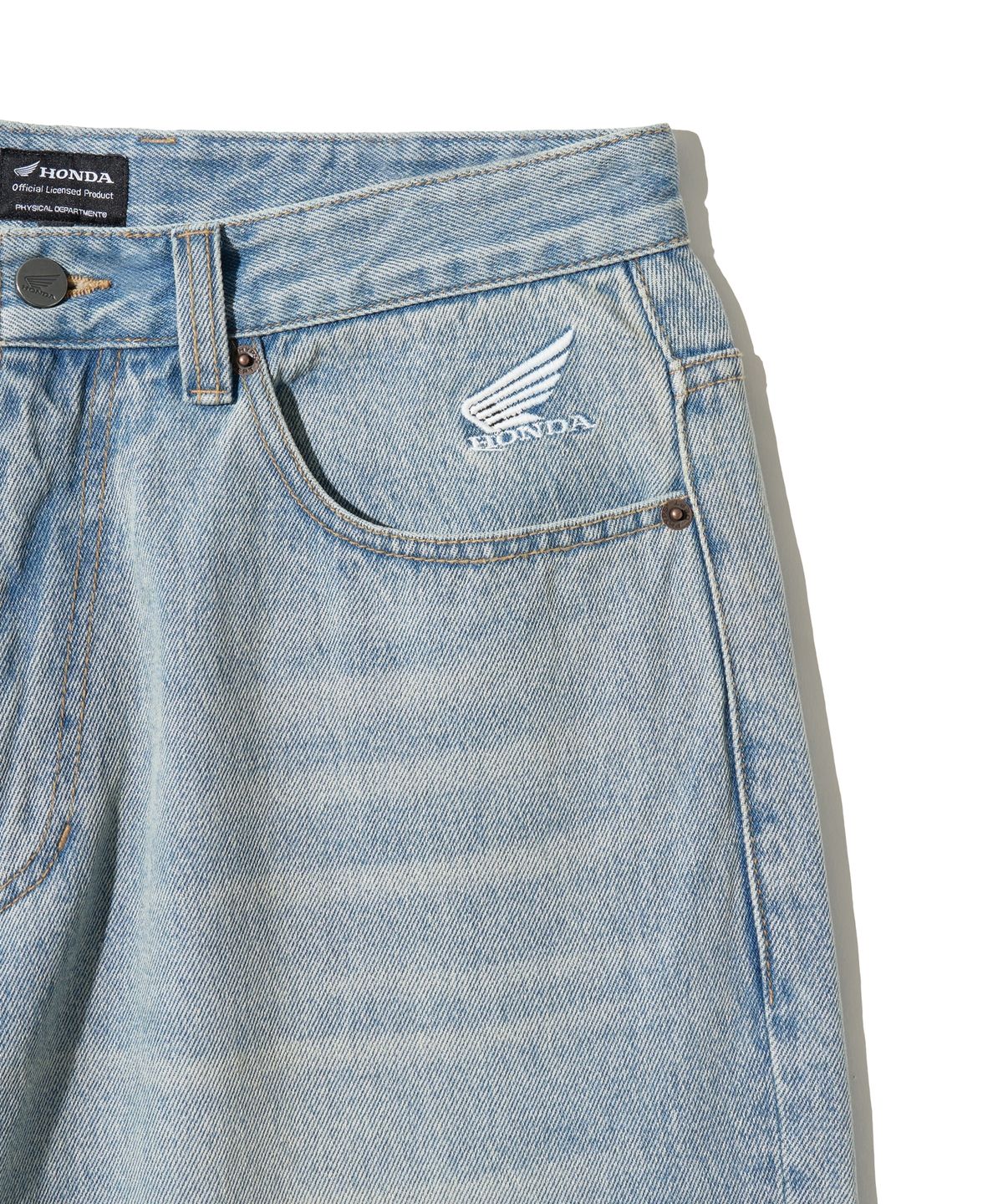 핍스 모터사이클(PHYPS MOTORCYCLE) Wing Logo Denim Pants Vintage Blue