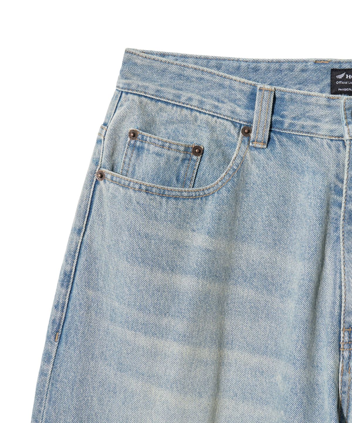 핍스 모터사이클(PHYPS MOTORCYCLE) Wing Logo Denim Pants Vintage Blue