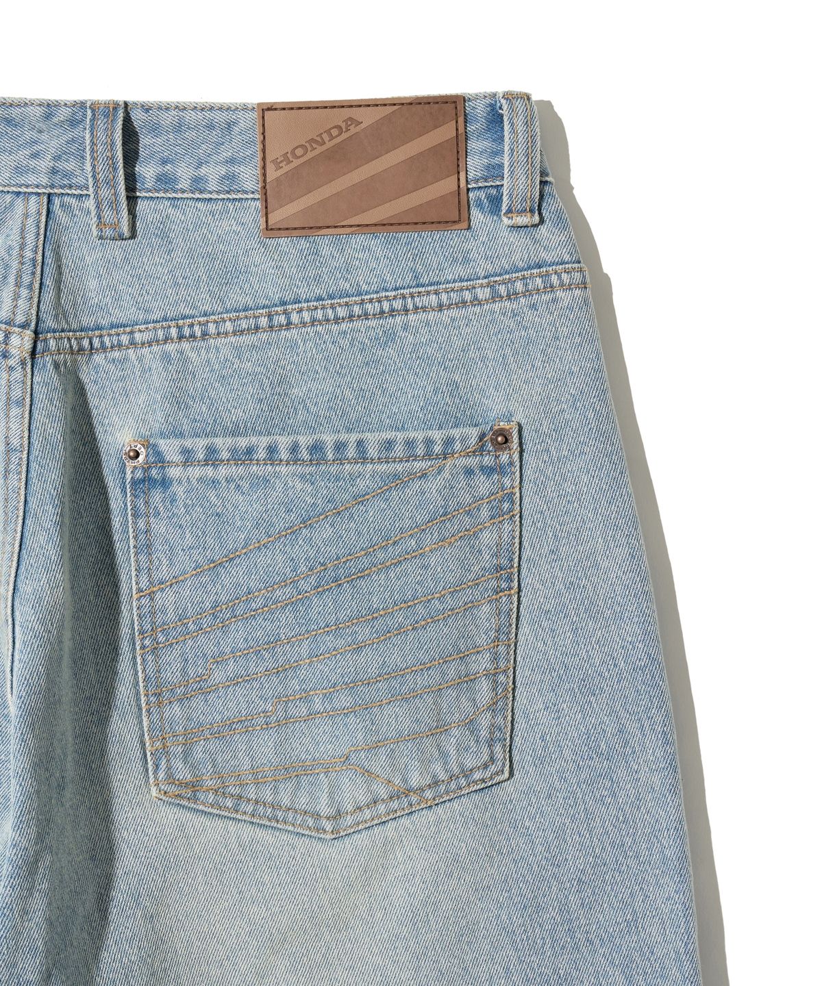 핍스 모터사이클(PHYPS MOTORCYCLE) Wing Logo Denim Pants Vintage Blue