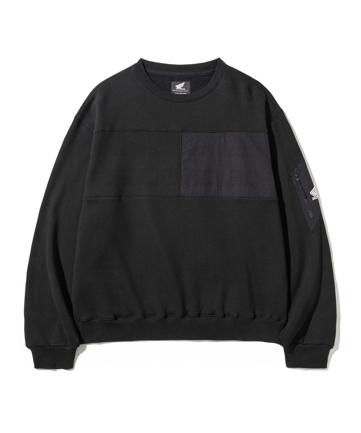 핍스 모터사이클(PHYPS MOTORCYCLE) H-Tech Color Block Crewneck Black