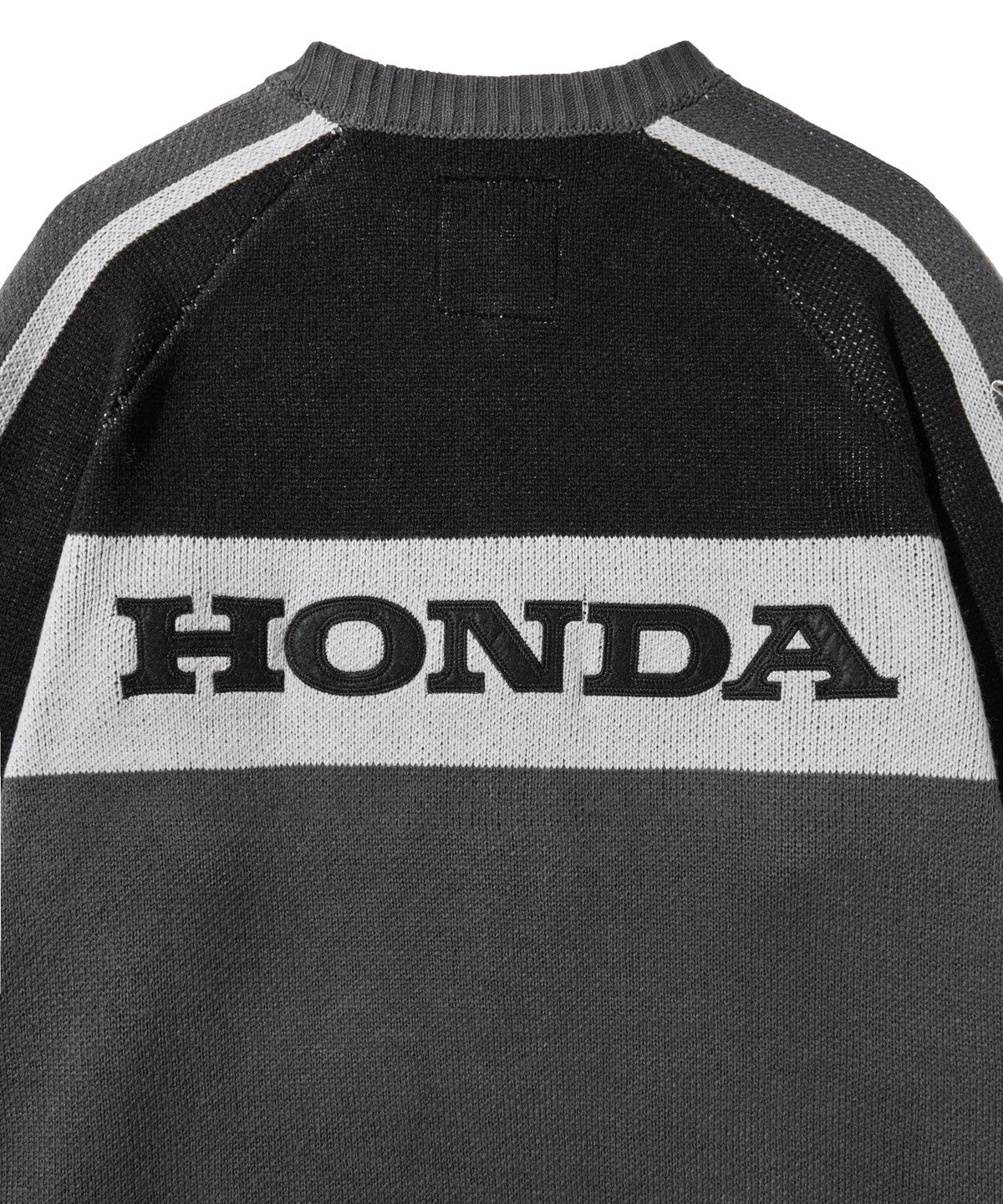 핍스 모터사이클(PHYPS MOTORCYCLE) Big Logo Knit Zip-up Charcoal