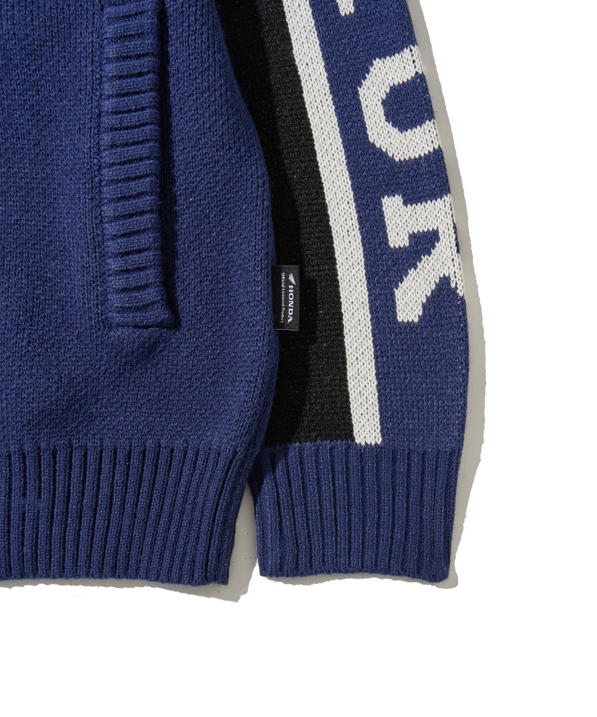 핍스 모터사이클(PHYPS MOTORCYCLE) Big Logo Knit Zip-up Blue