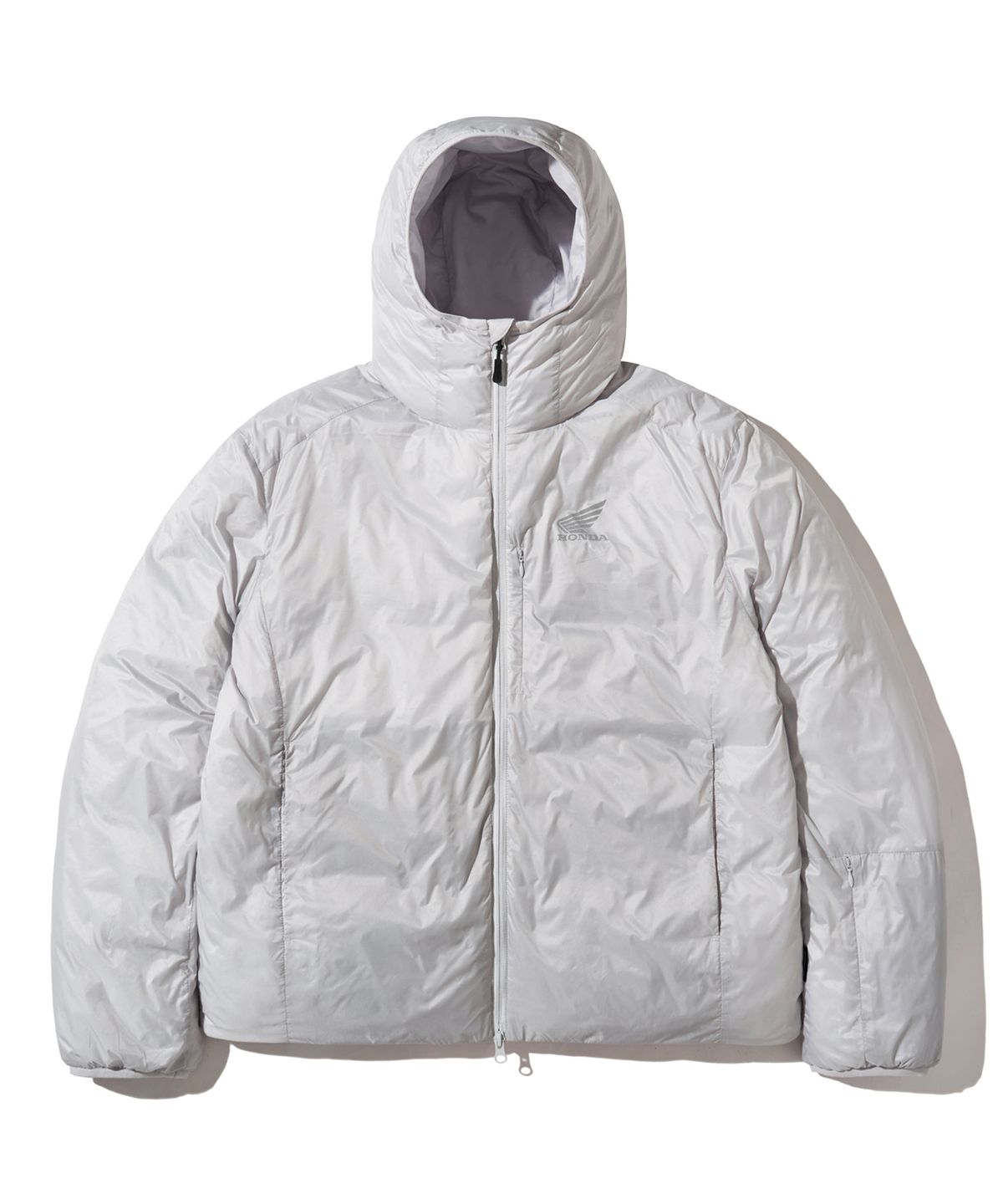 핍스 모터사이클(PHYPS MOTORCYCLE) H-Tech Non Quilting Hoodie Jacket Silver