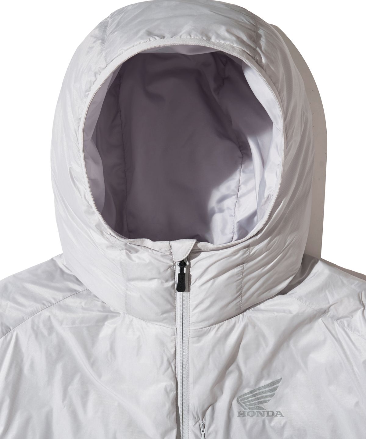 핍스 모터사이클(PHYPS MOTORCYCLE) H-Tech Non Quilting Hoodie Jacket Silver
