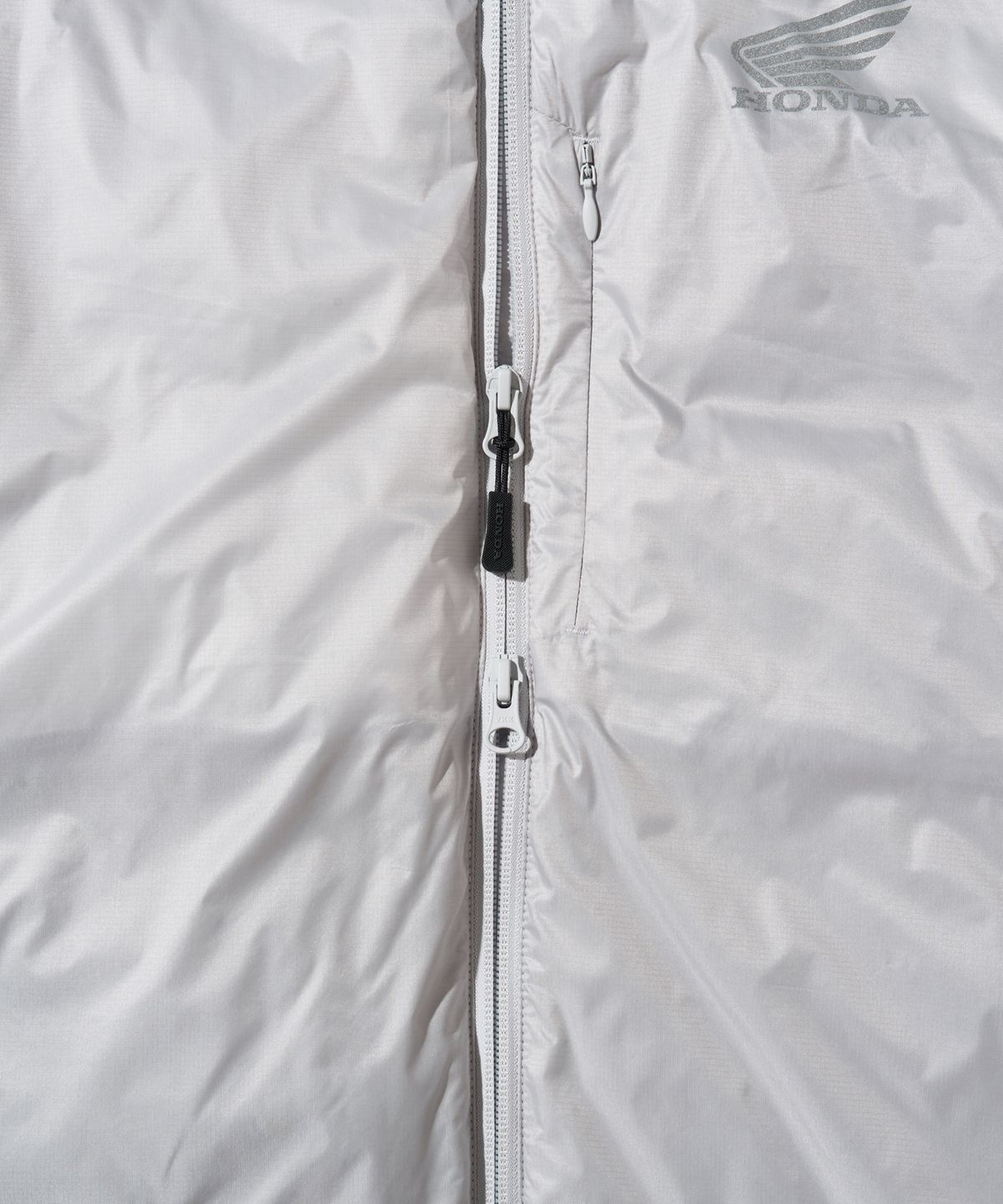 핍스 모터사이클(PHYPS MOTORCYCLE) H-Tech Non Quilting Hoodie Jacket Silver