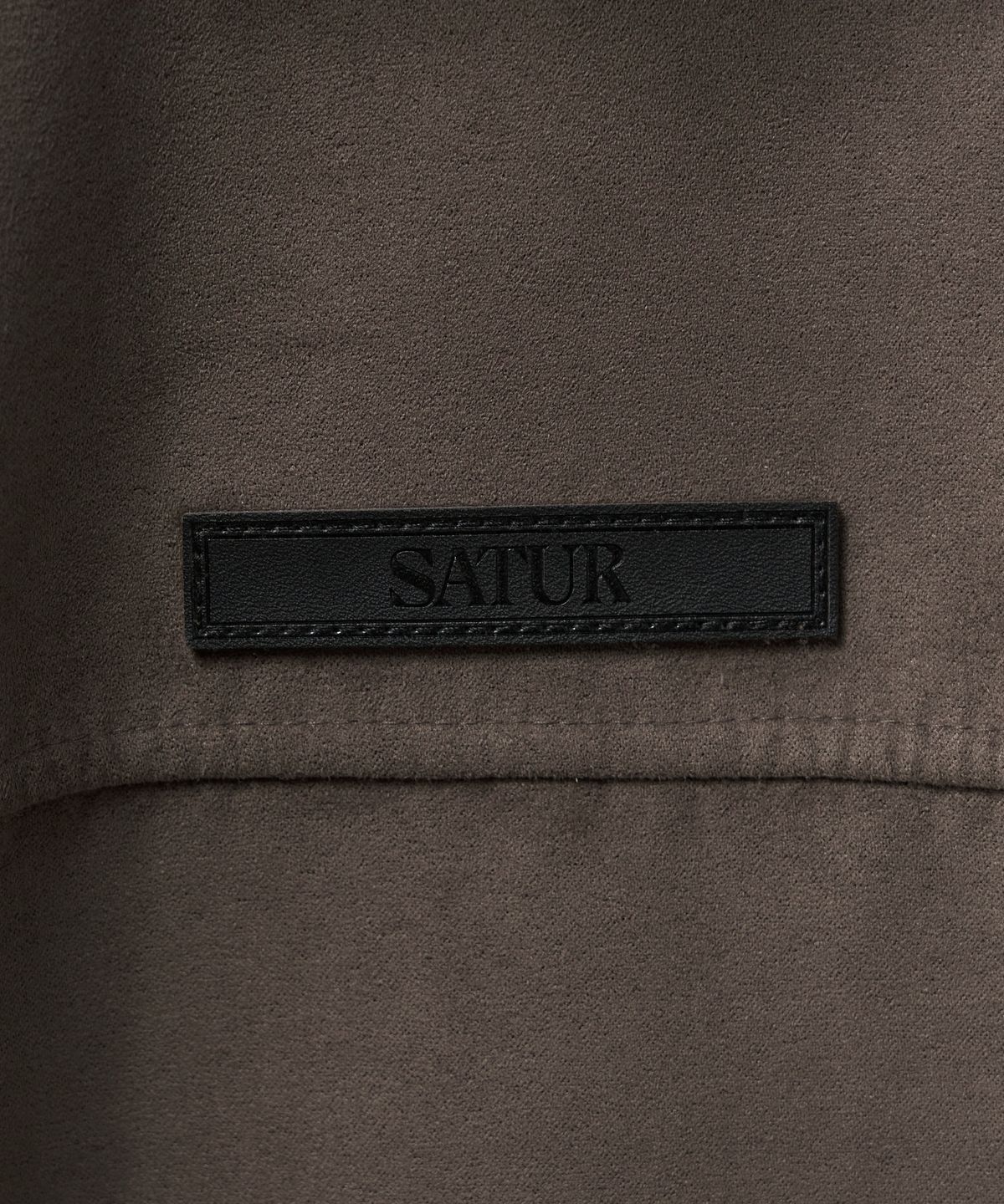 세터(SATUR) (W) 신세틱 스웨이드 블루종 점퍼 다크 브라운