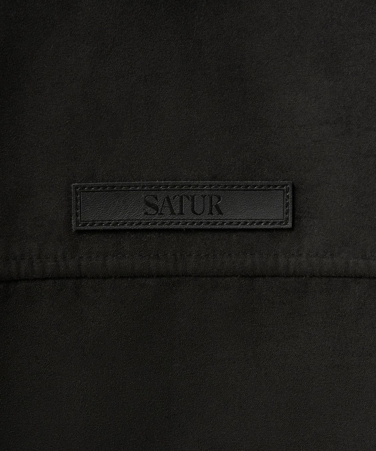 세터(SATUR) (W) 신세틱 스웨이드 블루종 점퍼 블랙
