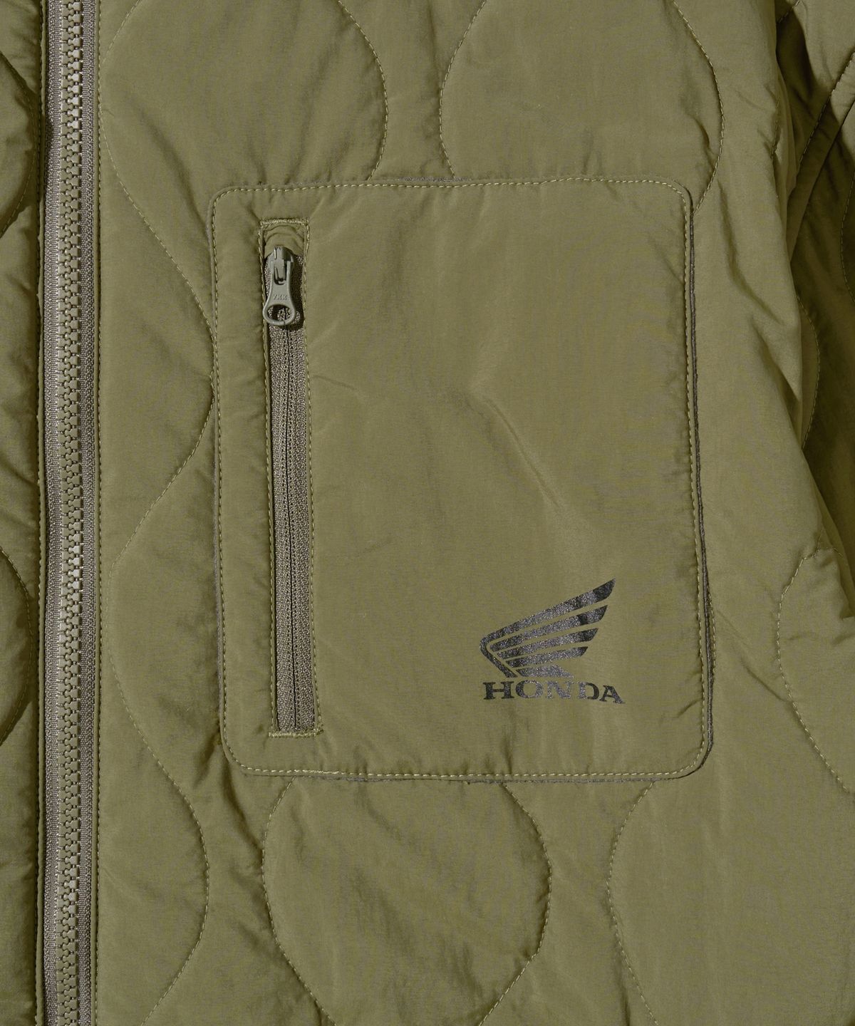 핍스 모터사이클(PHYPS MOTORCYCLE) Quilting Collarless Jacket Khaki