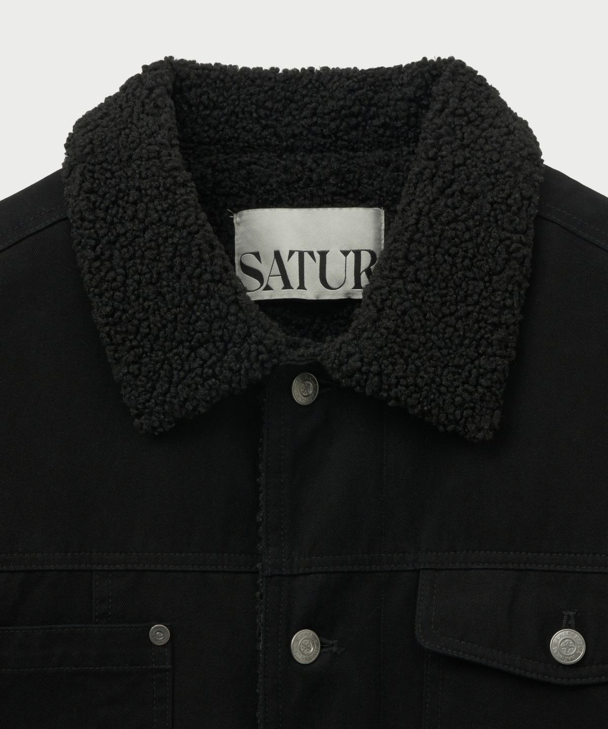 세터(SATUR) 마론 트러커 자켓 블랙