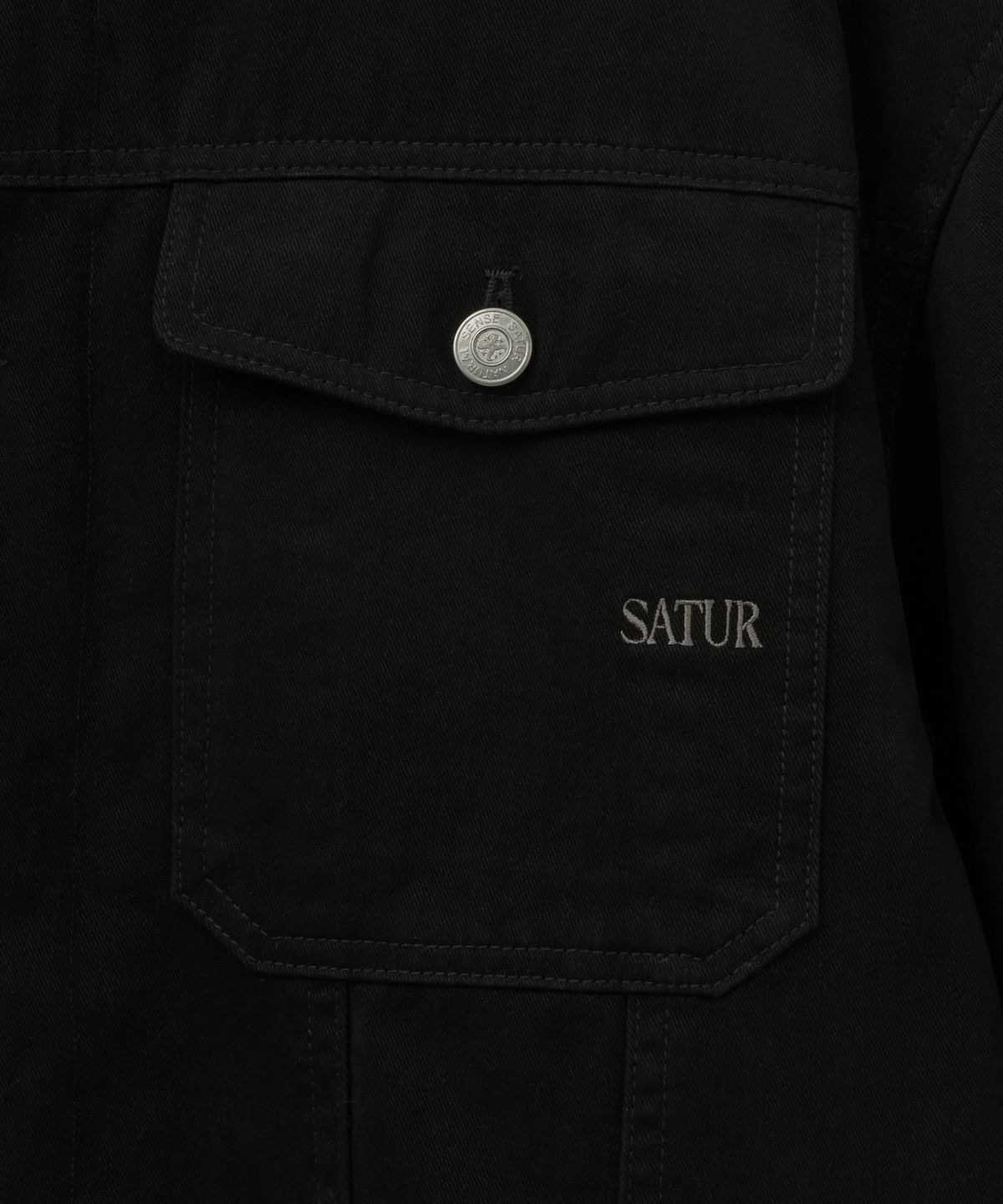 세터(SATUR) 마론 트러커 자켓 블랙