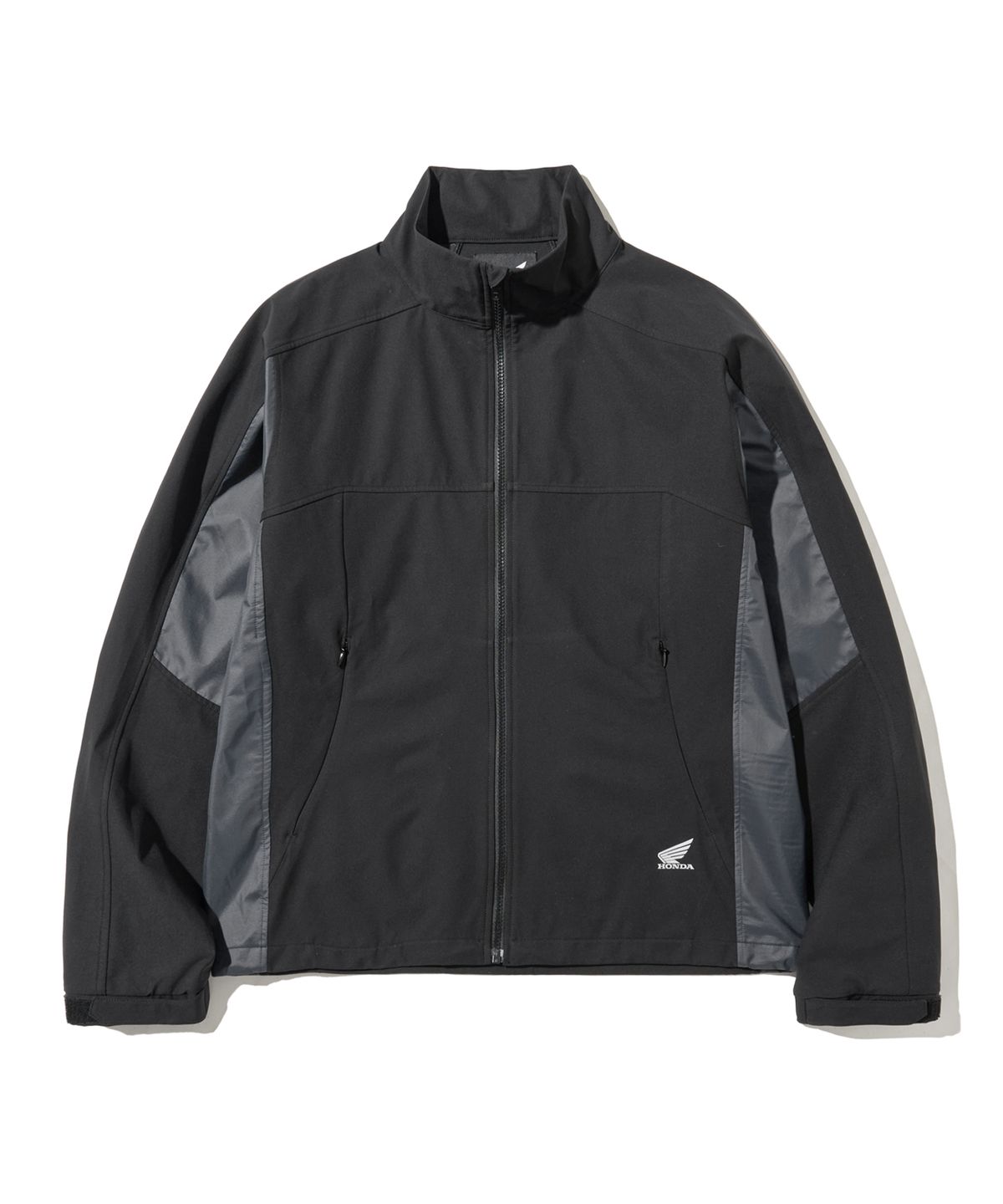 핍스 모터사이클(PHYPS MOTORCYCLE) H-Tech 3Layer Wind Shield Track Jacket Black