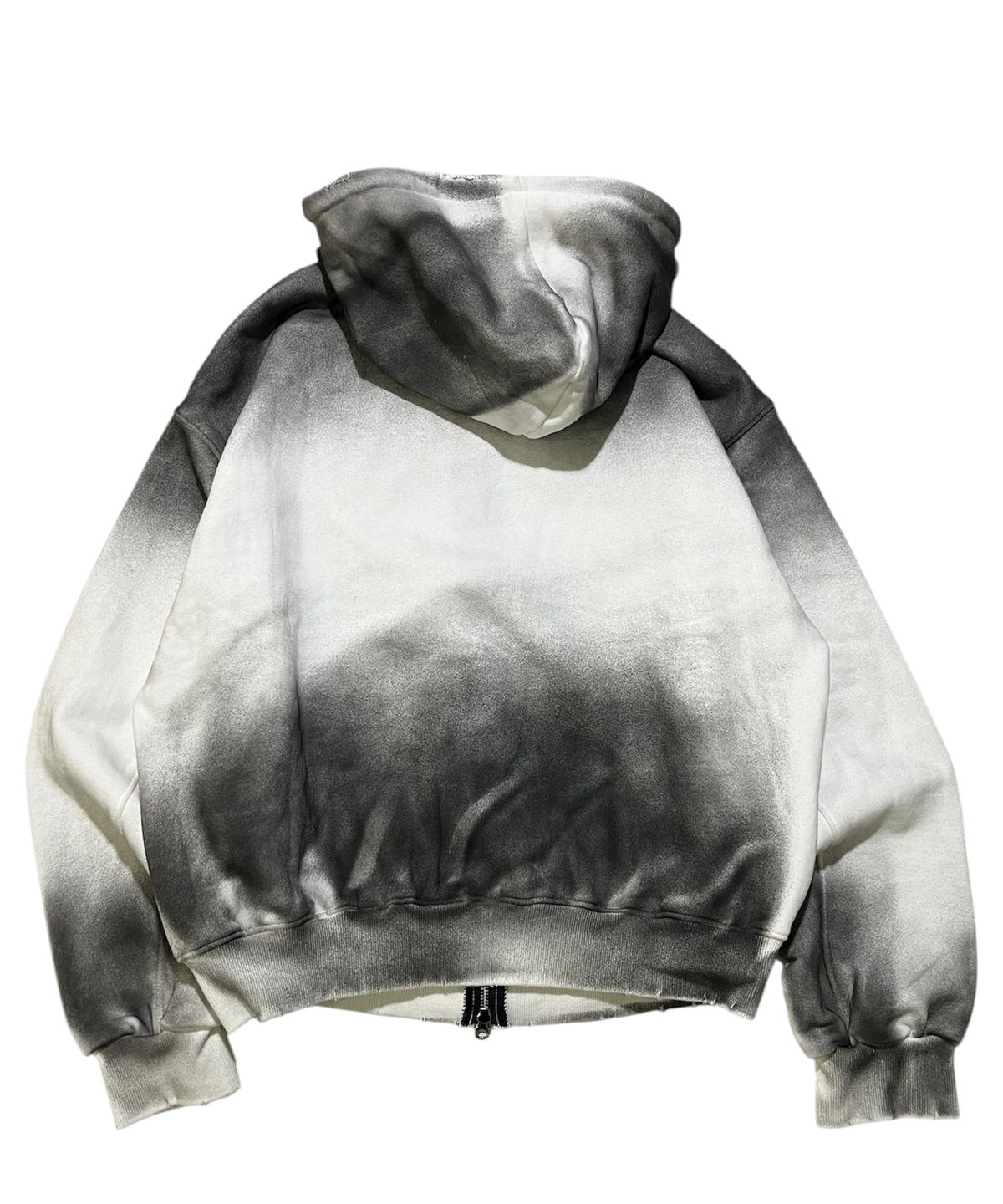 스케이터락(SK8ER ROCK) Cross-Stitch Grunge Hood Zip-Up ((off white))