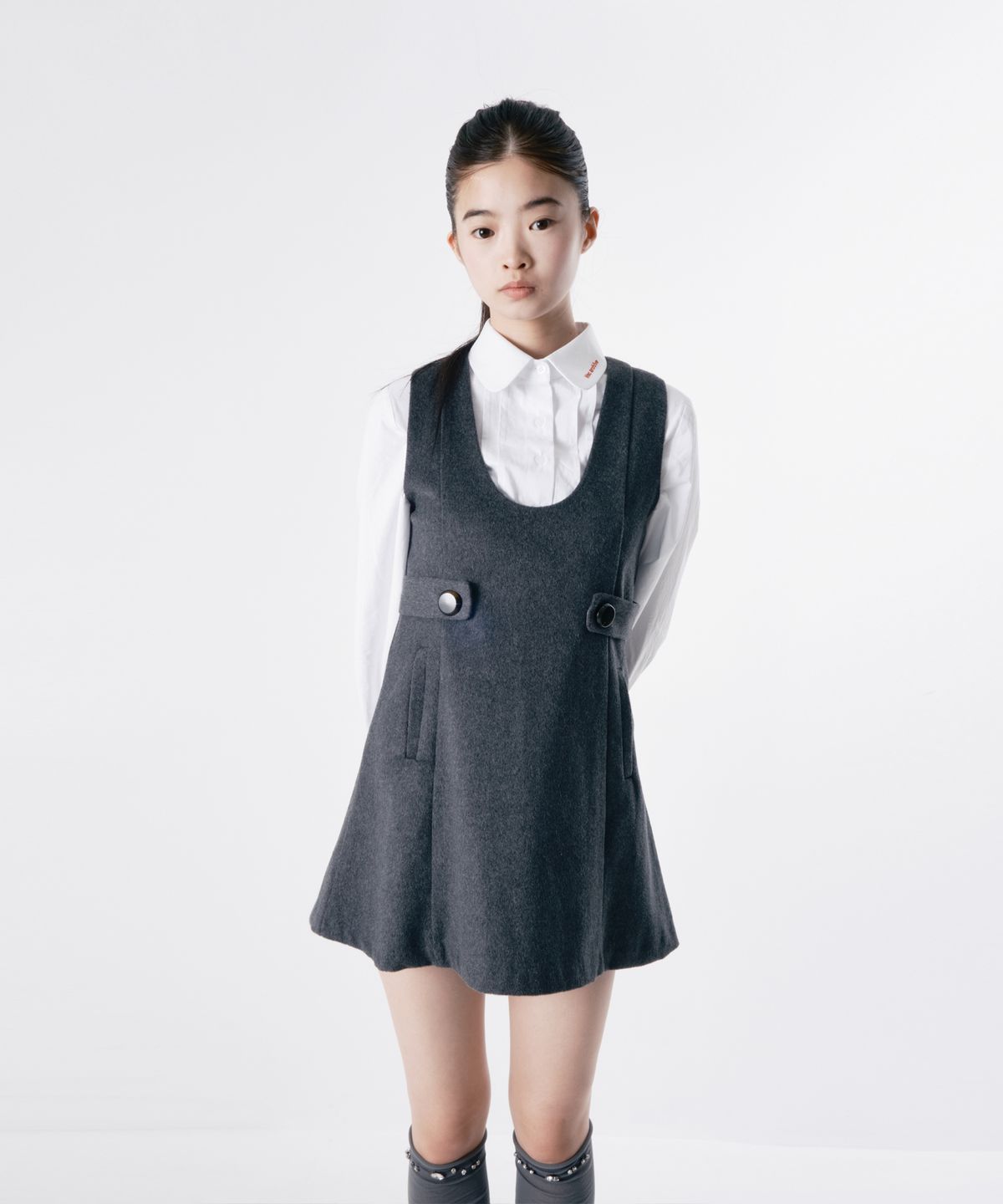 더블에스씨 아카이브(WSC ARCHIVE) Wool button mini dress 003
