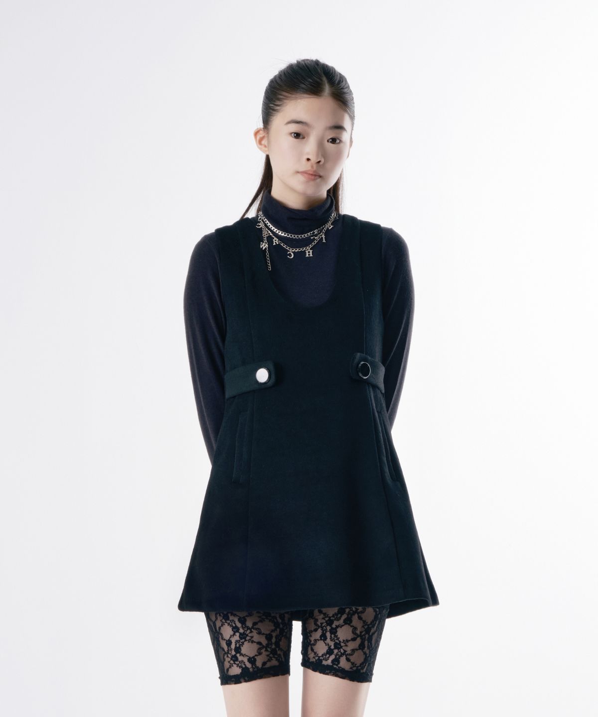 더블에스씨 아카이브(WSC ARCHIVE) Wool button mini dress 001