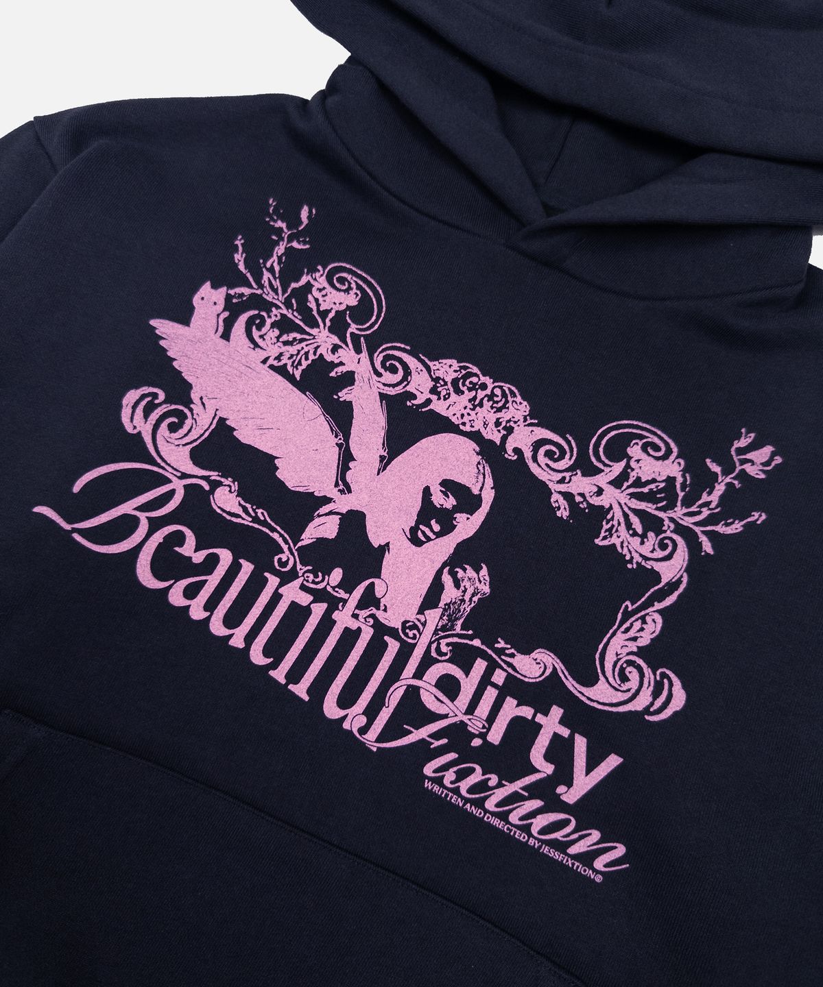 제스픽션(JESSFIXTION) BEAUTIFUL DIRTY ANGEL HOODIE (NAVY)