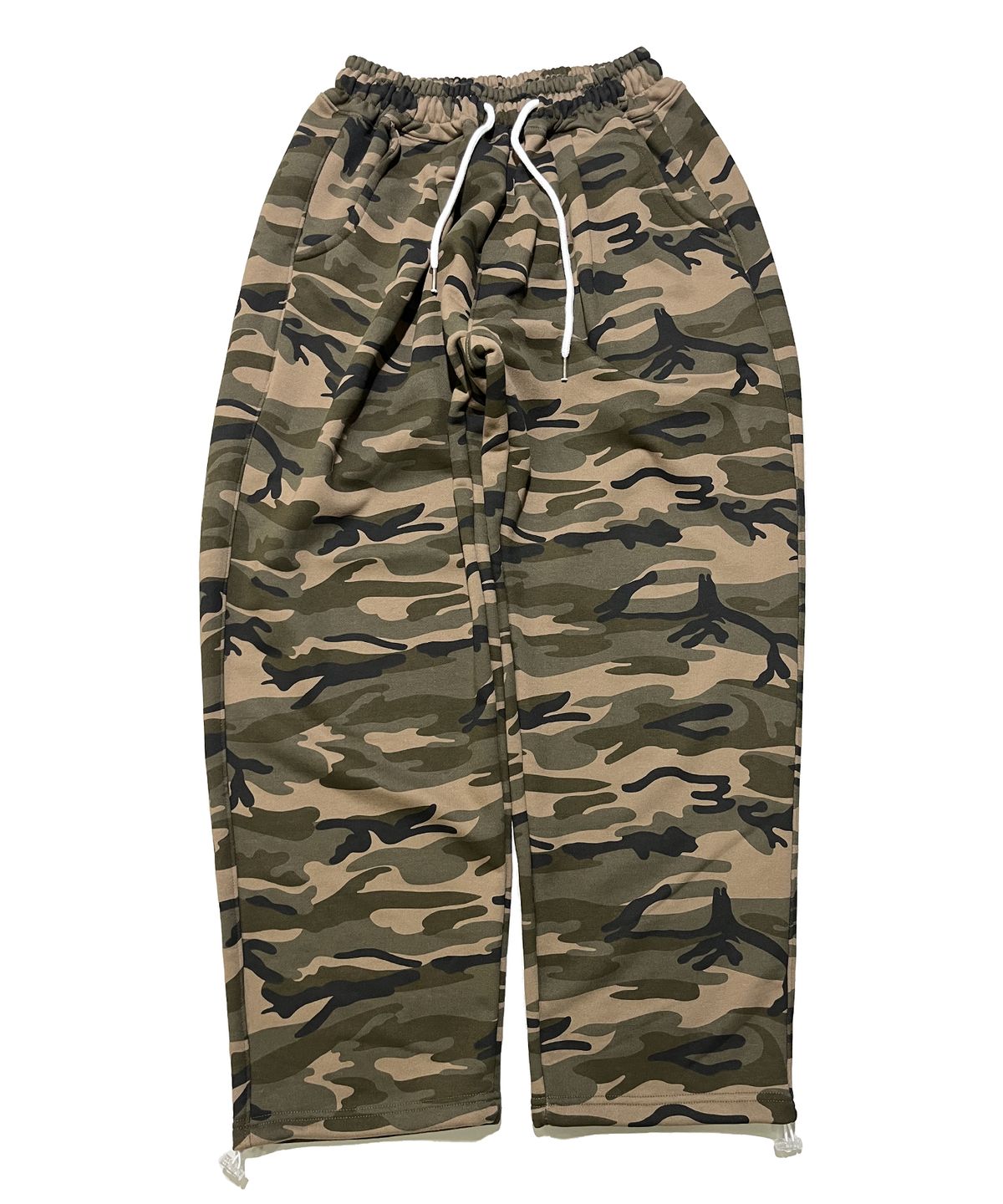 스케이터락(SK8ER ROCK) Night Camouflage Sweat Wide Pants ((beige))