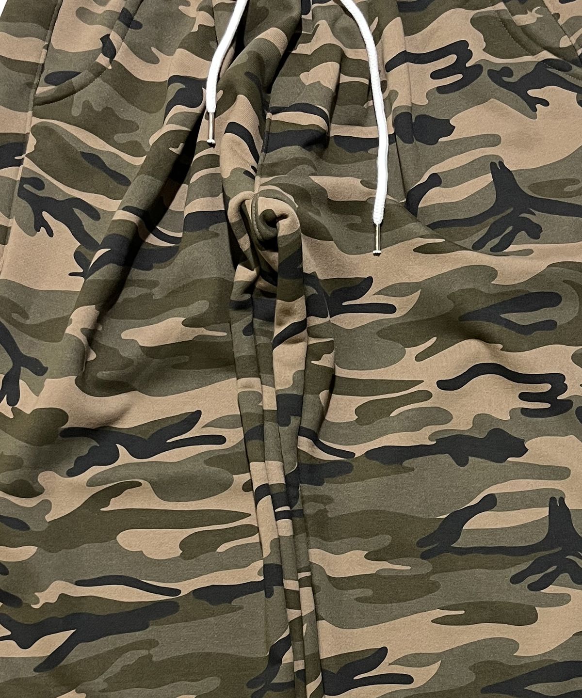 스케이터락(SK8ER ROCK) Night Camouflage Sweat Wide Pants ((beige))