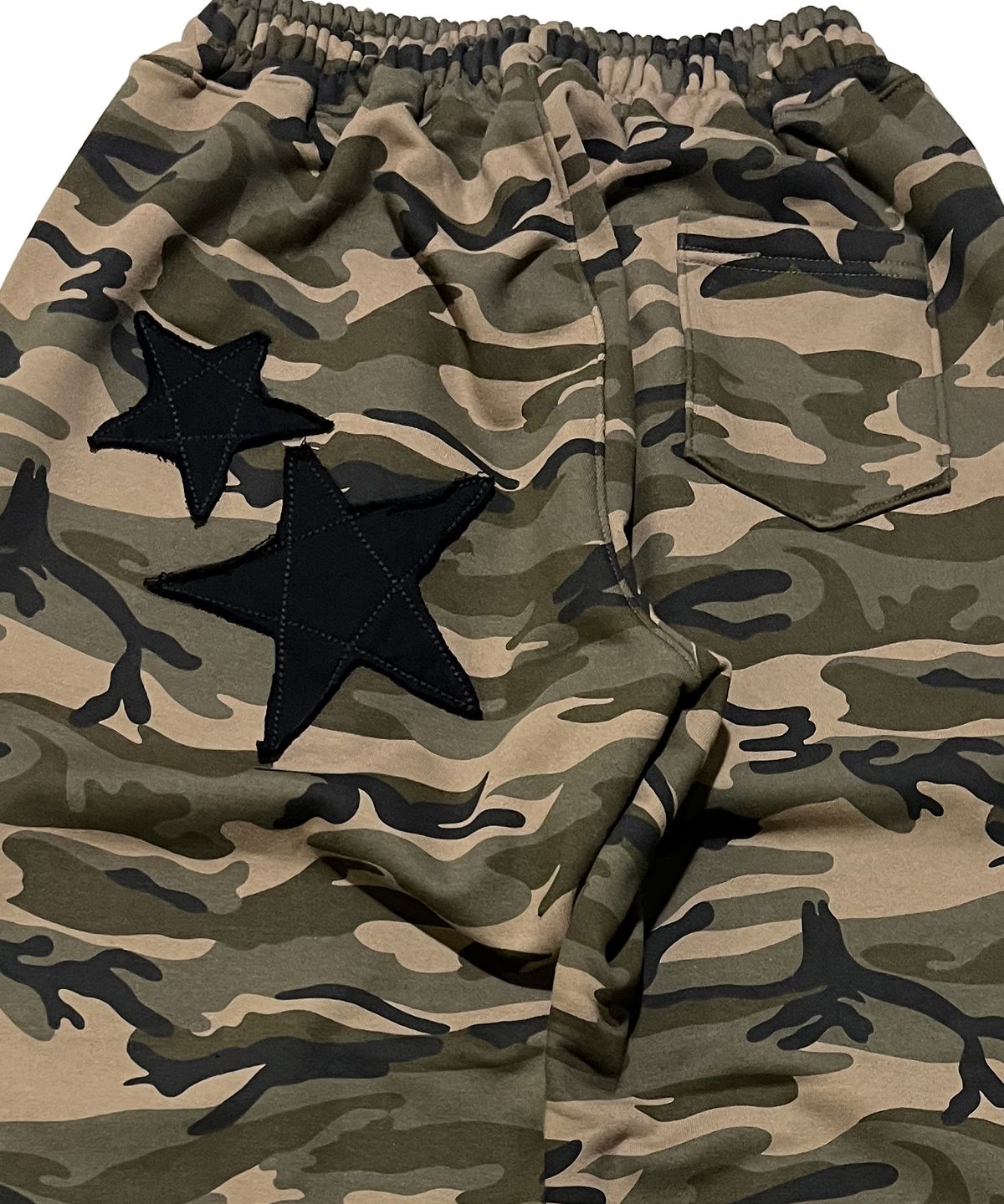 스케이터락(SK8ER ROCK) Night Camouflage Sweat Wide Pants ((beige))