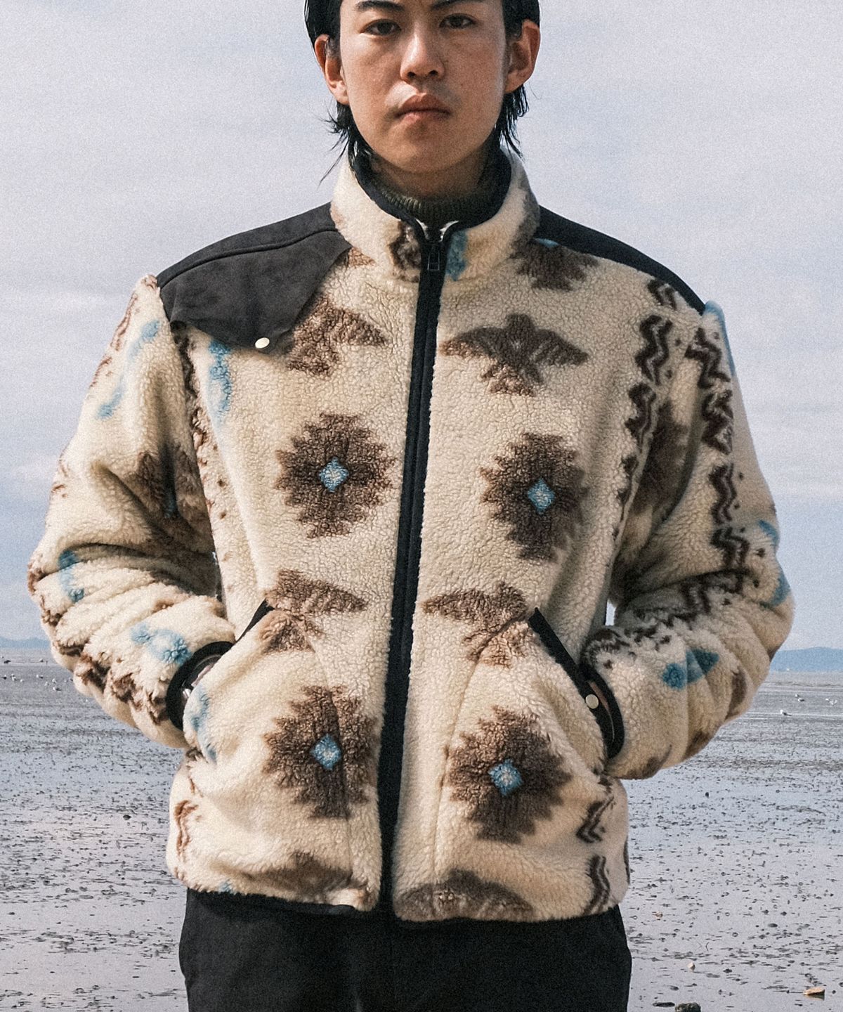 비디알(VDR) HEAVY WOOL PILE JACKET [Antique White]