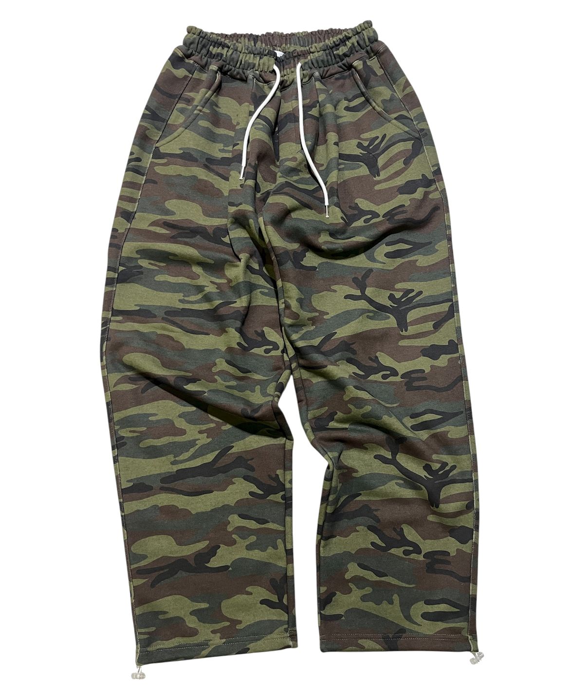 스케이터락(SK8ER ROCK) Night Camouflage Sweat Wide Pants ((khaki))