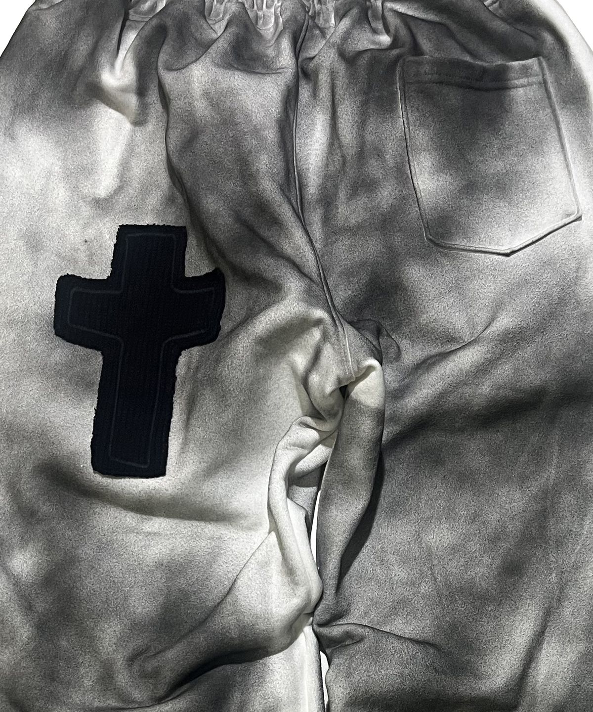 스케이터락(SK8ER ROCK) Cross Grunge Sweat Wide Pants ((offwhite))