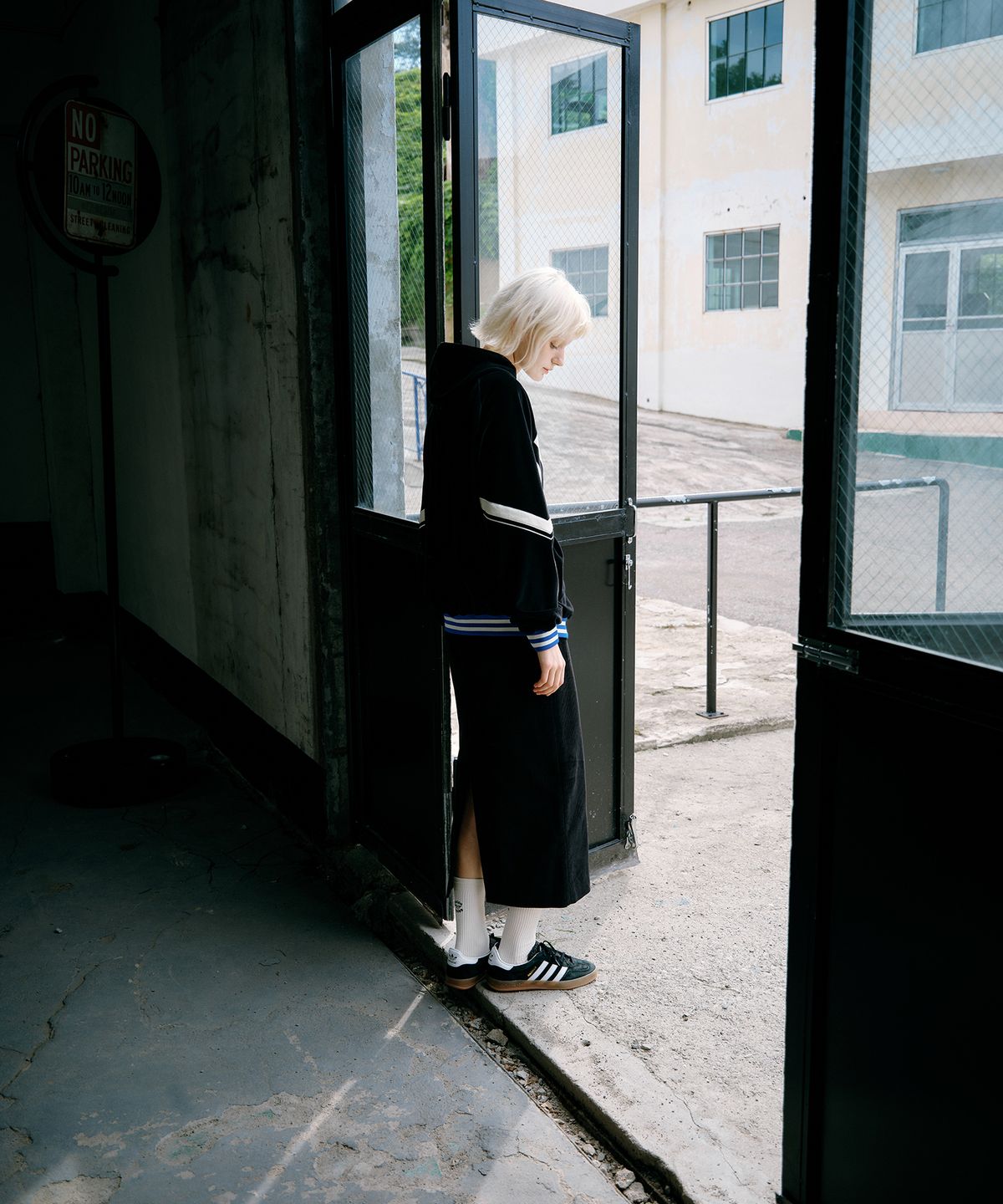 그린버터(GREENBUTTER) Loose Top Socks (Cream)