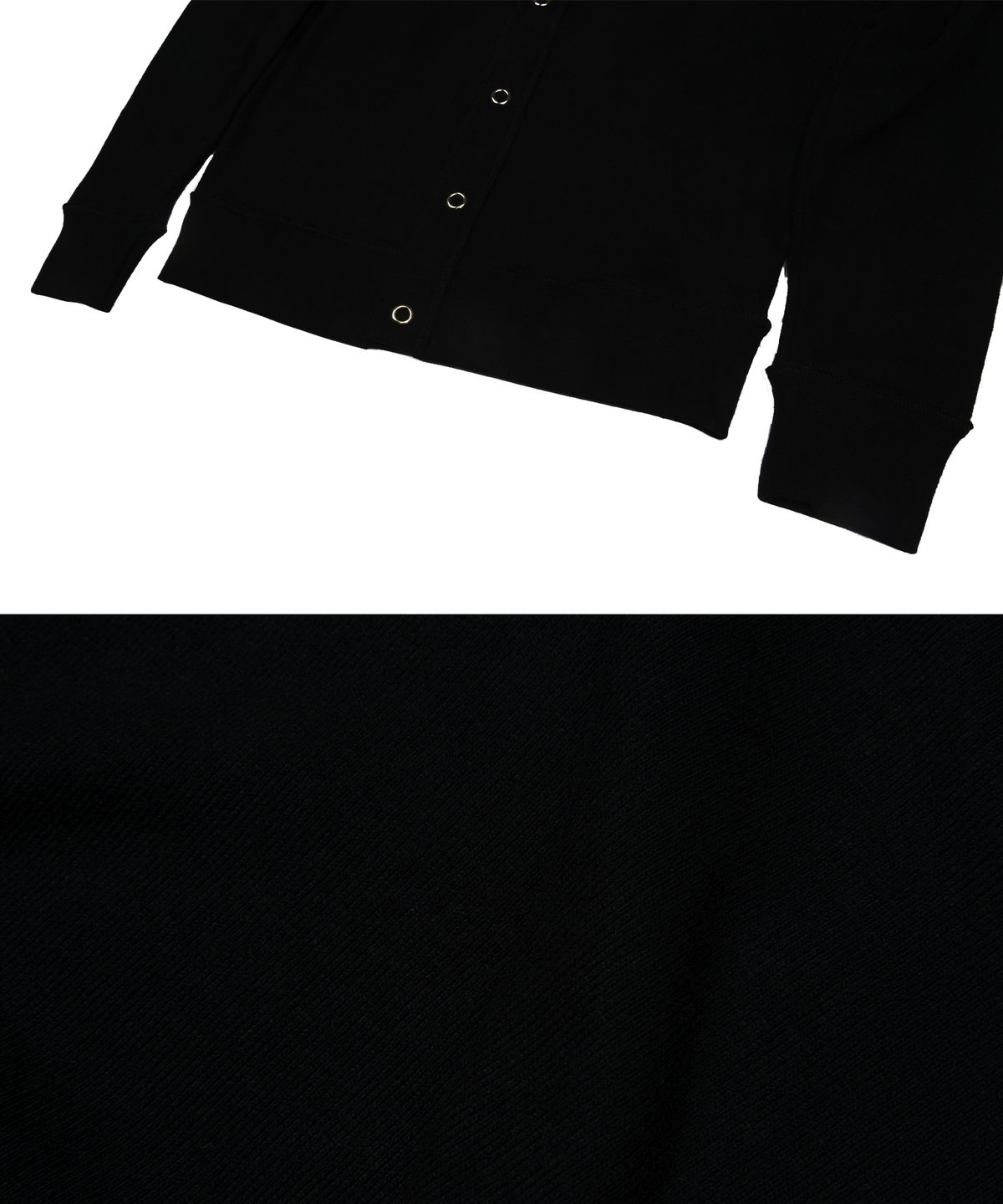 모어댄블랙(MORE THAN BLACK) LOGO V KNIT CARDIGAN