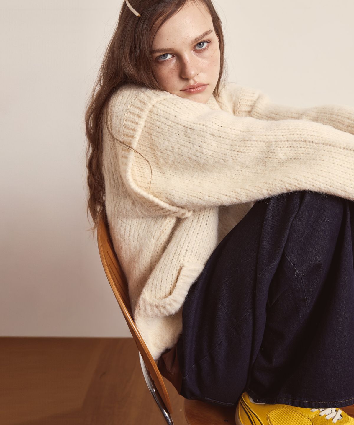 오픈도어스튜디오(OPENDOORSTUDIO) cream vanila cardigan ivory