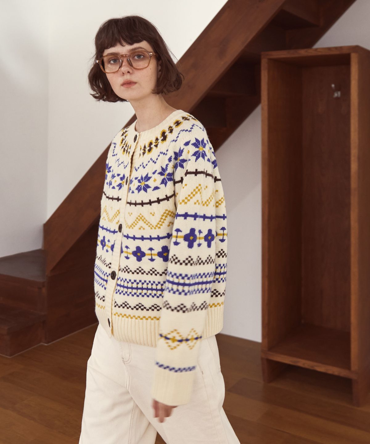 오픈도어스튜디오(OPENDOORSTUDIO) art nordic knit cream