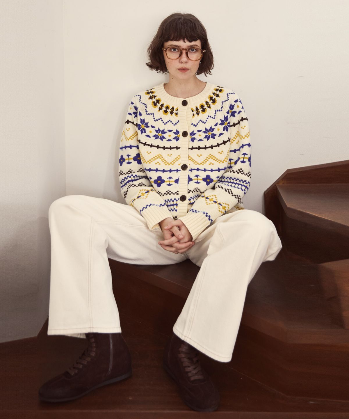 오픈도어스튜디오(OPENDOORSTUDIO) art nordic knit cream