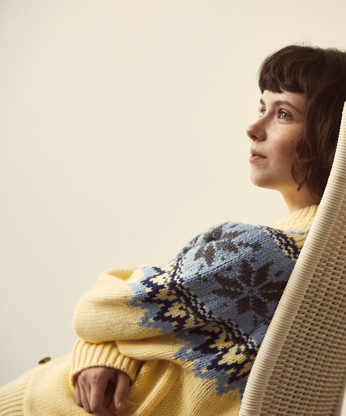 오픈도어스튜디오(OPENDOORSTUDIO) nordic salt cardigan yellow