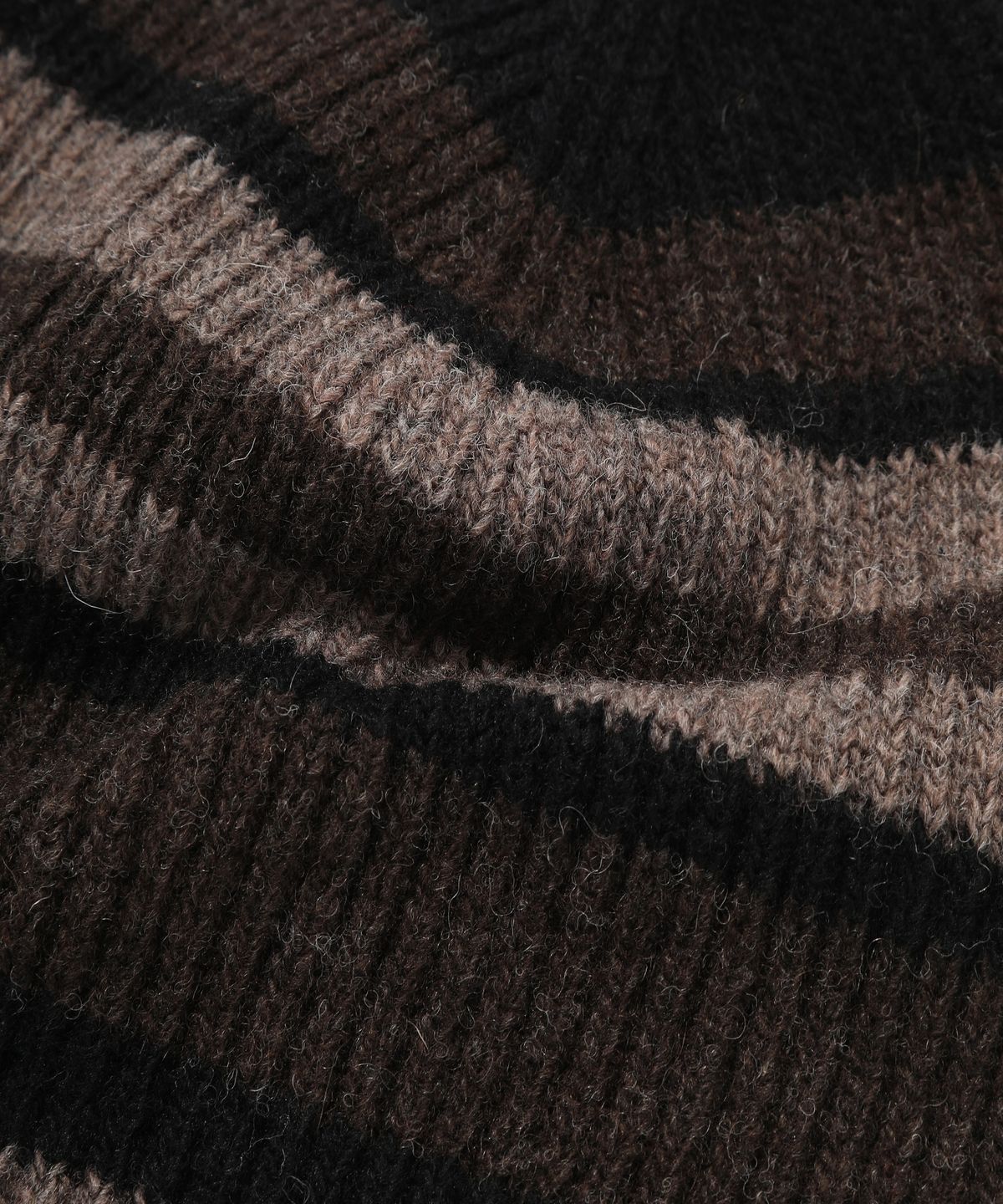 커버낫(COVERNAT) 로고 스트라이프 언커프 비니 Brown