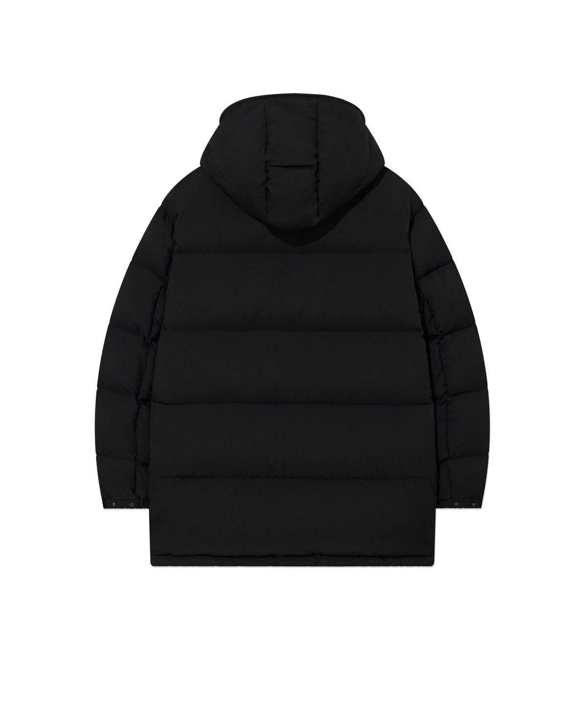 커버낫(COVERNAT) 디태처블 후드 미드 다운 자켓 Black